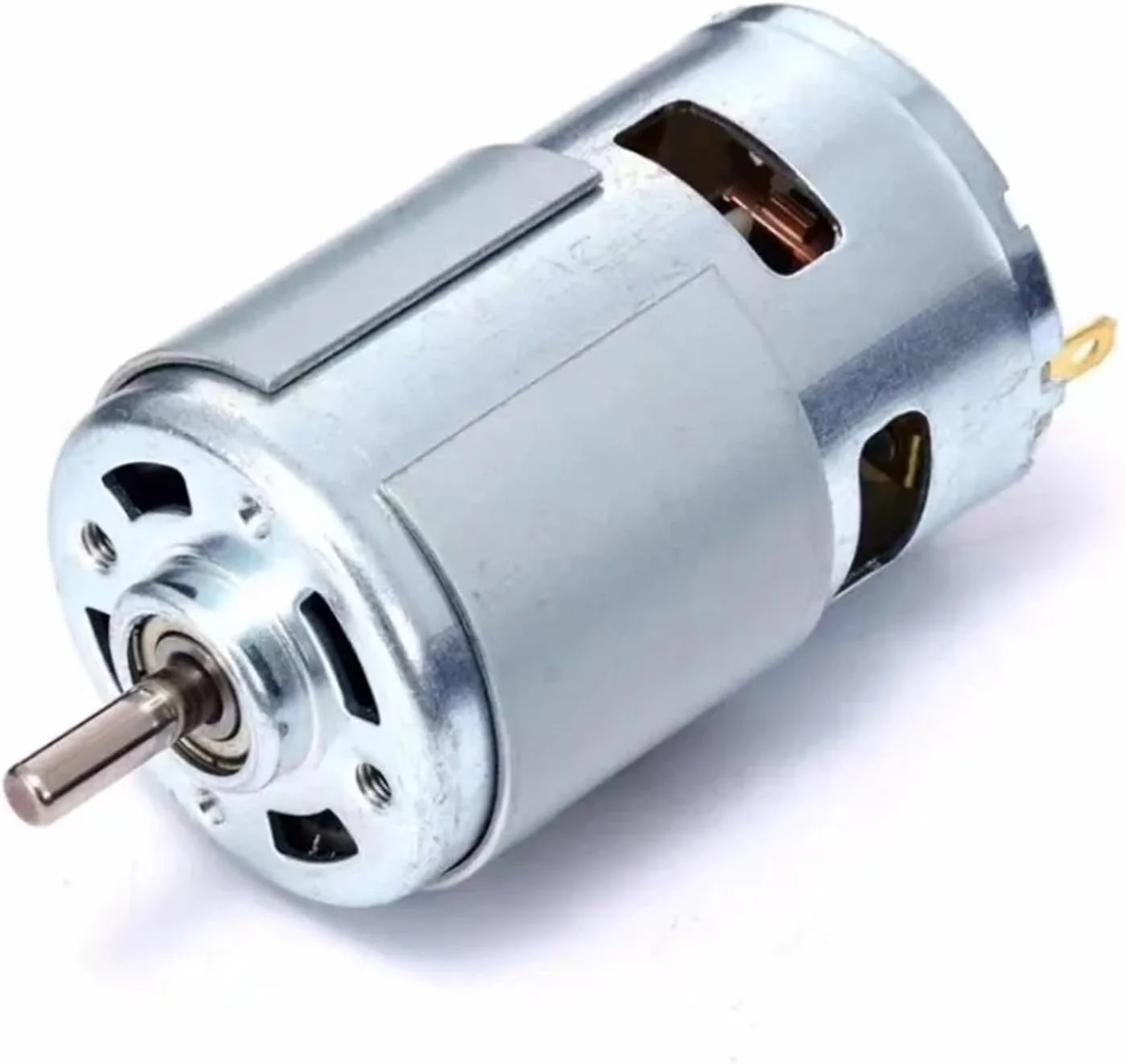 موتور DC براش 775 با سرعت 12000 دور در دقیقه برای موتور 12 ولت دستگاه حفاری، موتور ماشین چمن زنی برای تجهیزات نظارت چاپگر سه بعدی