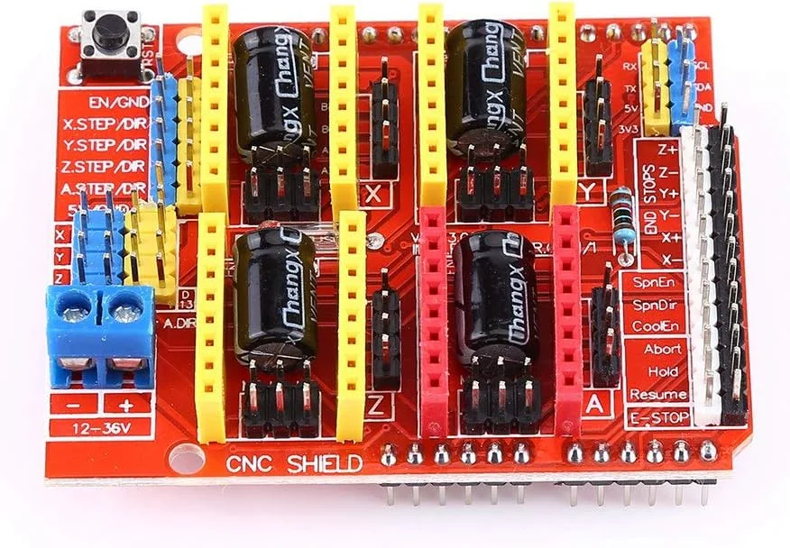 کیت برد توسعه CNC به همراه 4 عدد درایور موتور پله ای A4988 برای دستگاه های حکاکی و پرینتر سه بعدی