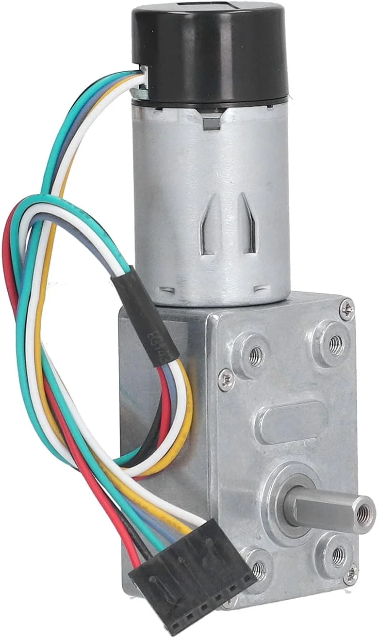 موتور گیربکس فلزی انکودر DC 24V سرعت بالا 130 دور در دقیقه برای پرینترهای سه بعدی (10 دور در دقیقه)