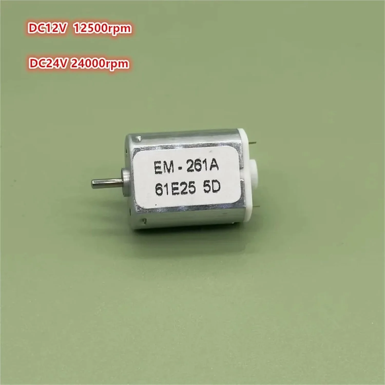 موتور برس کربنی EM-261A ولتاژ 6 تا 24 ولت، ابعاد 15 * 20 * 25 میلی متر، 12 ولت 12500 دور در دقیقه، سرعت بالا، 1 عدد
