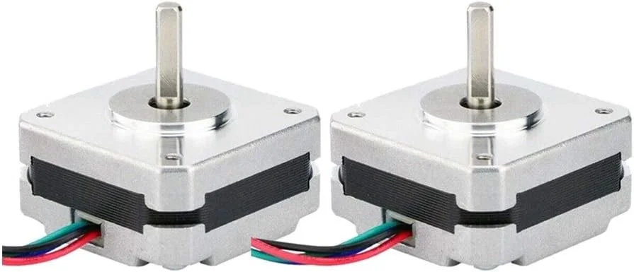 موتور قطعات الکترونیکی 2 عددی 17Hs08-1004S موتور پله ای 4 سیمه Nema 17، 20 میلی متر، 1 آمپر، 13Ncm (18.4Oz.in)، موتور 42 Nema17 Stepper برای پرینتر سه بعدی DIY CNC Xyz (قطر شفت: 5 میلی متر)