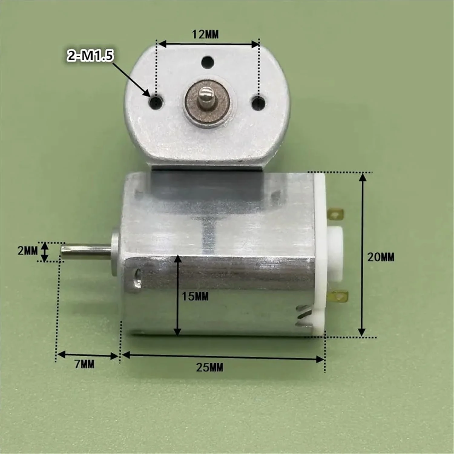 موتور برس کربنی EM-261A ولتاژ 6 تا 24 ولت، ابعاد 15 * 20 * 25 میلی متر، 12 ولت 12500 دور در دقیقه، سرعت بالا، 1 عدد