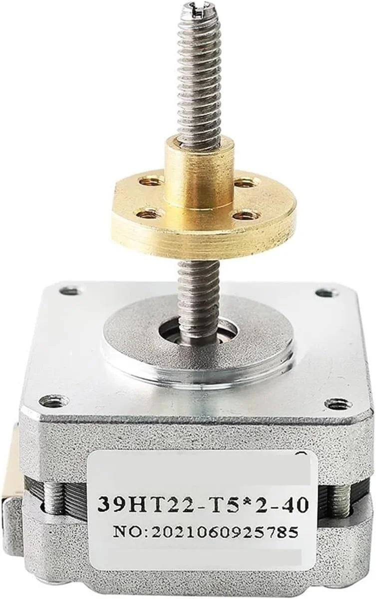 موتور پله ای Nema16 موتور پله ای پیچی 39HT22-T5x2-40MM 0.7A 0.2N.M موتور 39 با مهره مسی برای محور Z پرینتر سه بعدی موتور پیچی بلند Nema16
