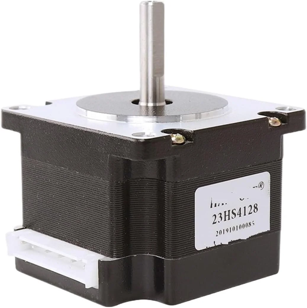 موتور پله ای Nema23، موتور پله ای 41 میلی متری 2.8 آمپر 55N.CM 4 سیم 24 ولت مدل 23HS4128 برای تجهیزات CNC، پرینتر سه بعدی و مانیتور