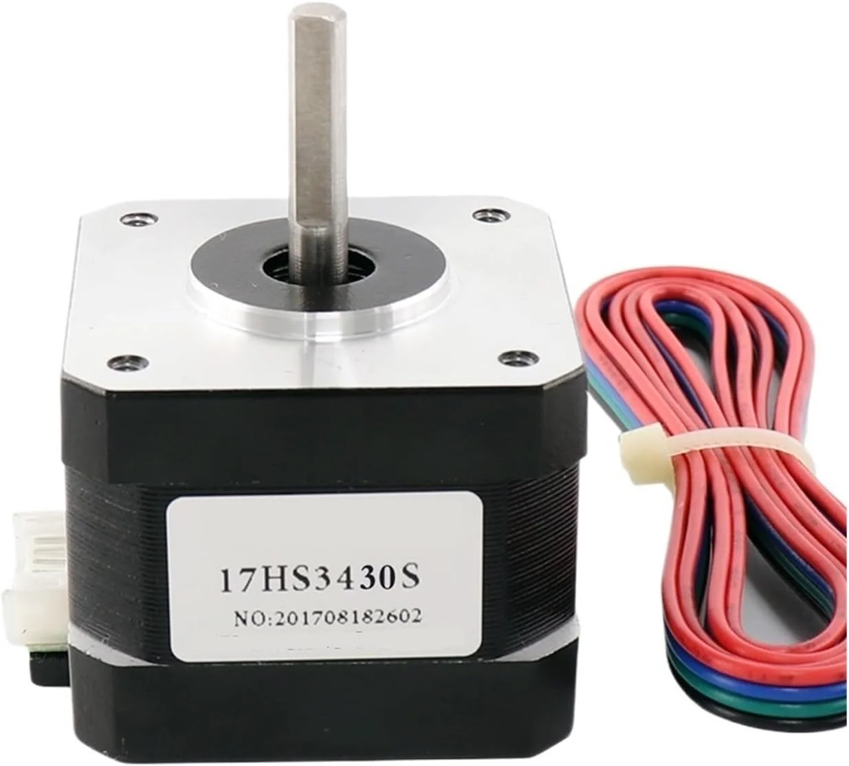 موتور پله ای NEMA17، موتور پله ای 0.4 آمپر 28N.cm، موتور 42BYGH34 مدل 17HS3430S برای تجهیزات مانیتور چاپگر سه بعدی، موتور پله ای 12 ولت (اندازه: 1 عدد 17HS3430S-D)