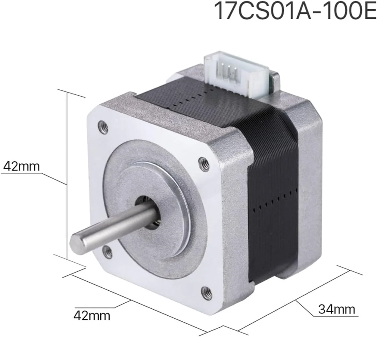 موتور پله ای Nema 17 موتور پله ای 42 میلی متری 2 فاز 15Ncm 1A موتور پله ای با کابل 4 سیم برای پرینتر سه بعدی CNC XYZ (سایز : 17CS01Ax1PCS)
