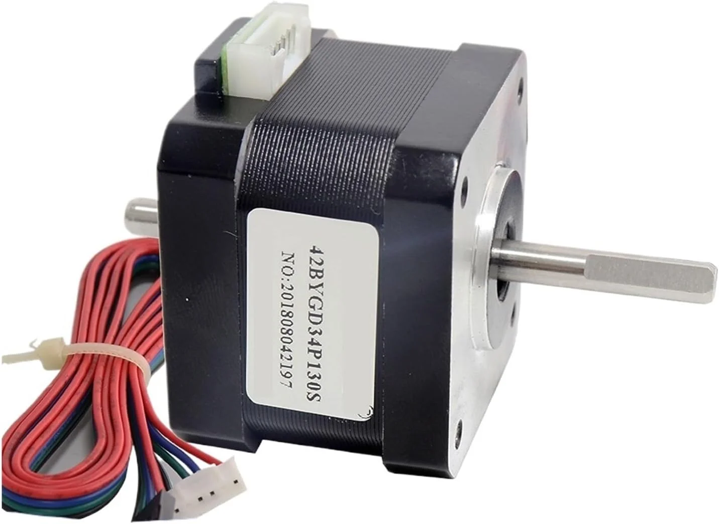 موتور پله ای Nema 17 موتور پله ای 42 موتور دو شفت 42BYGH 1.3A (17HS3401S) موتور دو محوره 4 سیم برای پرینتر سه بعدی (سایز : 17HS3401S-SZ X1PC)