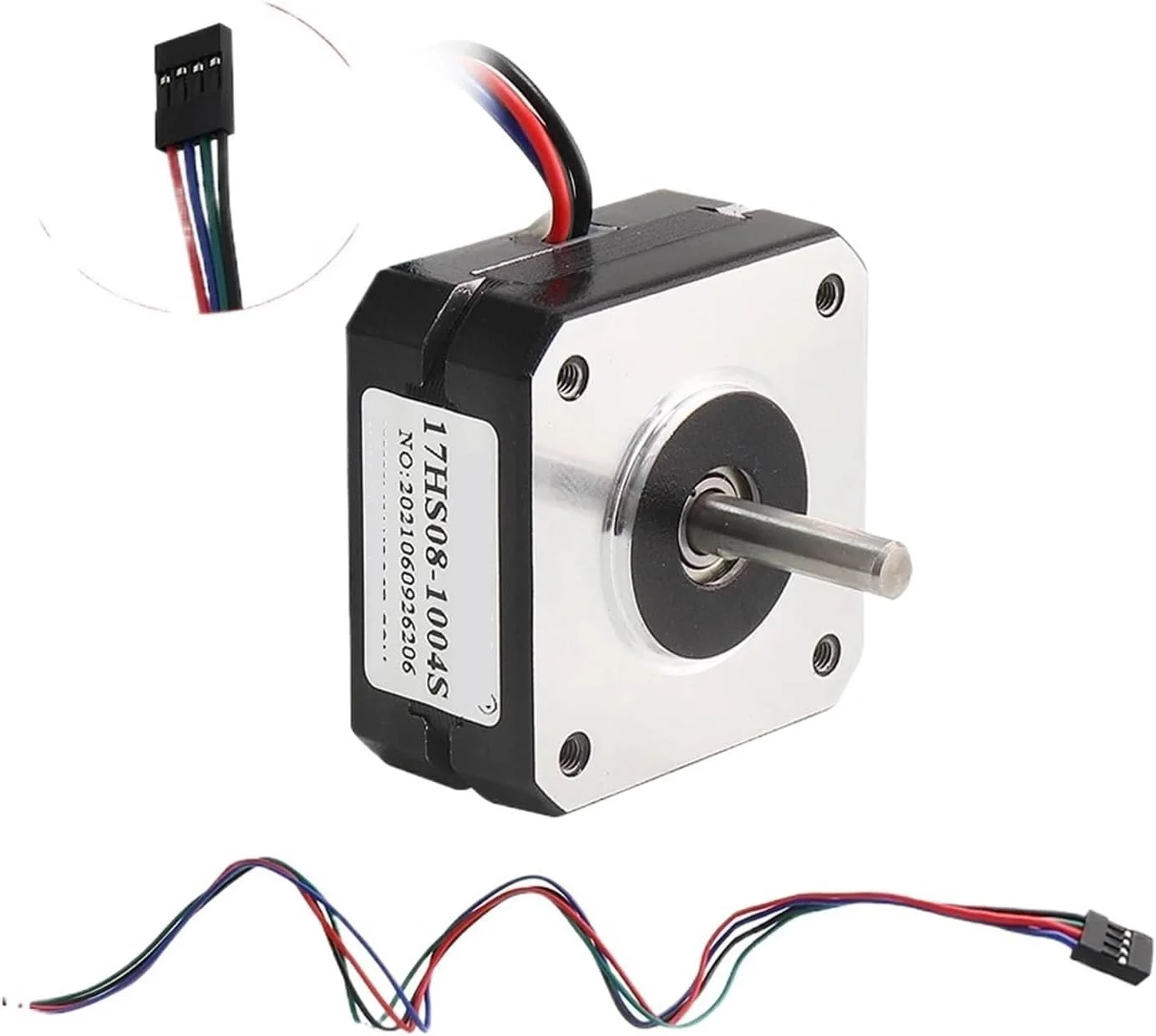 موتور پله ای Nema17، موتور پله ای 20 میلی متری 1 آمپر 16N.cm 42 موتور پله ای کوتاه 4 سیم 17HS08-1004S برای اکسترودر CNC، پرینتر سه بعدی، موتور پله ای مینی