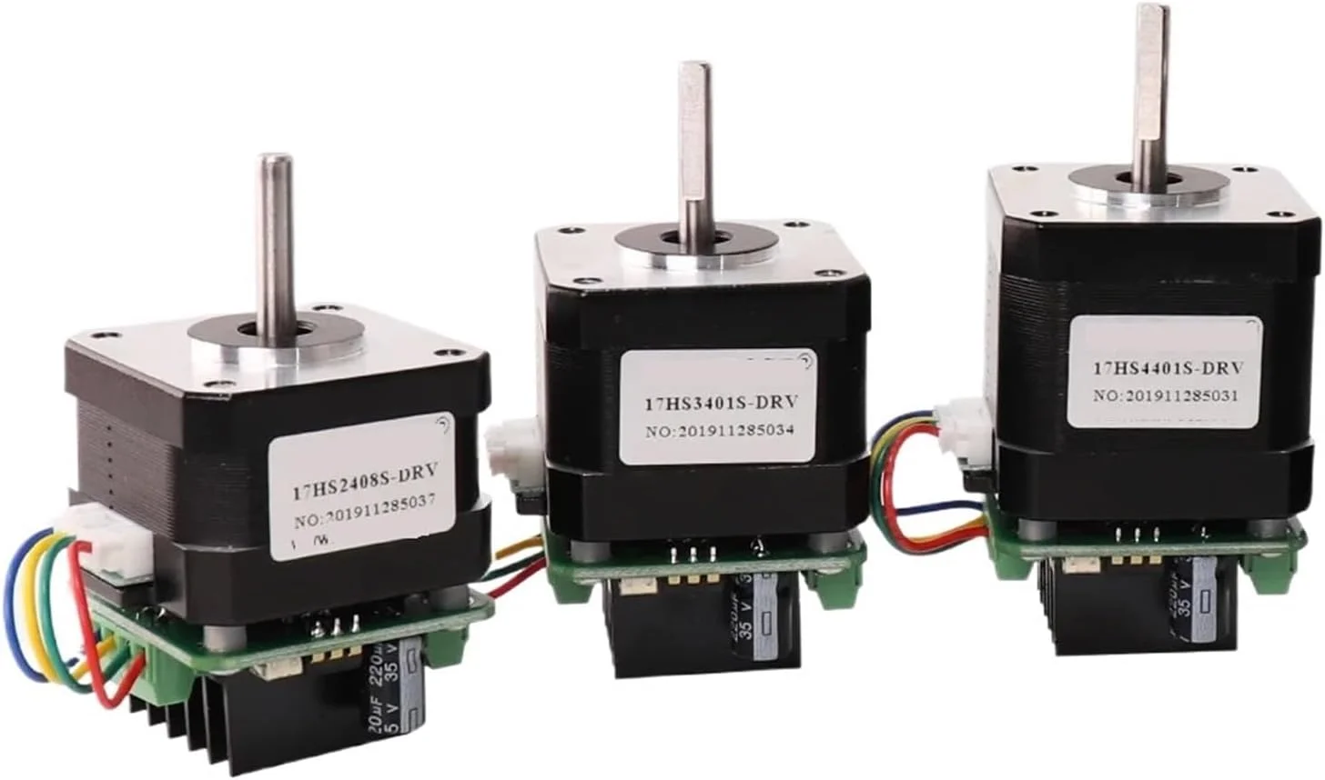 موتور پله ای 17HS3401S 17HS4401S-DRV دو فاز 4 سیم با درایور پشتی میکرو 0.6 آمپر 12N.CM برای لوازم جانبی پرینتر سه بعدی