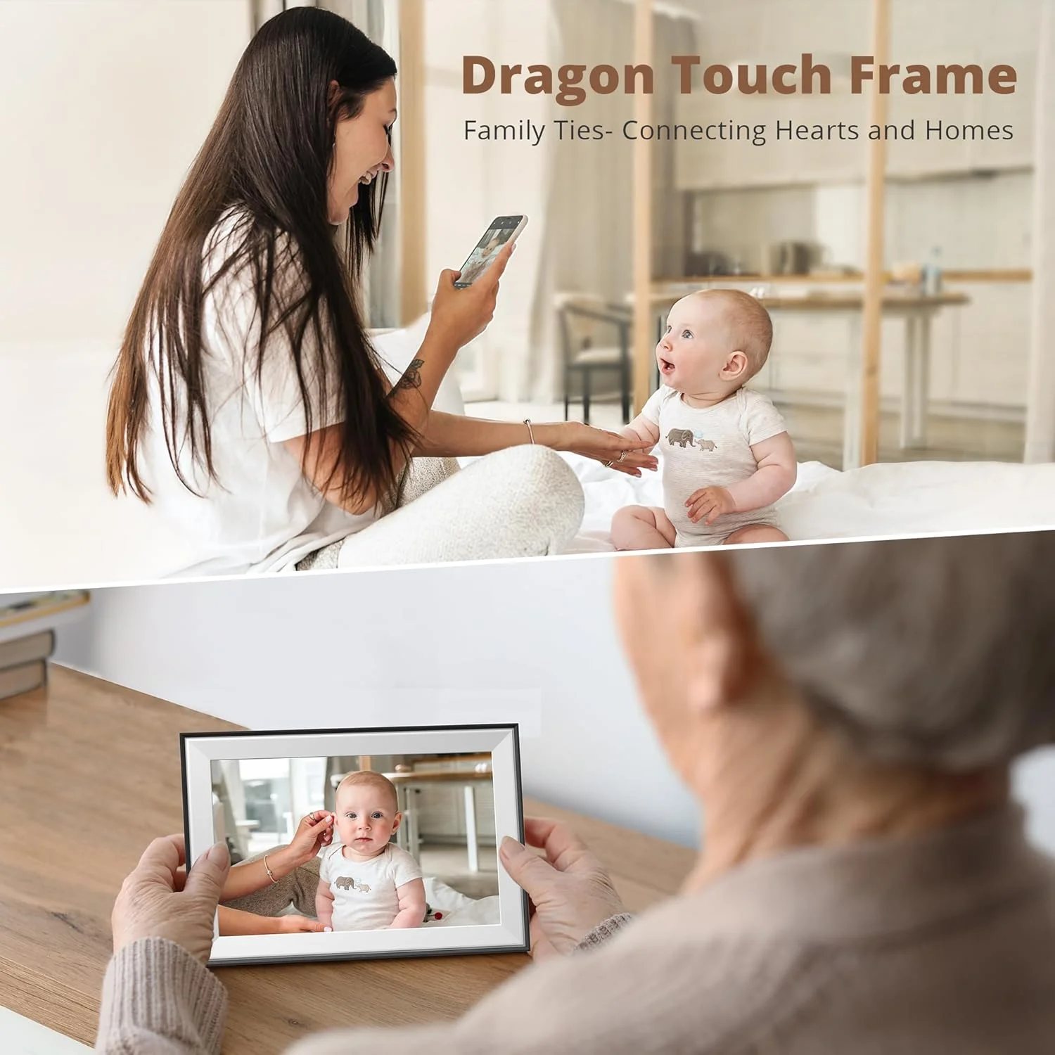 قاب عکس دیجیتال 10 اینچی Dragon Touch با صفحه لمسی IPS، حافظه 32 گیگابایتی، چرخش خودکار، اشتراک گذاری عکس از طریق برنامه قاب عکس دیجیتال 10 اینچی Dragon Touch با صفحه لمسی IPS، حافظه 32 گیگابایتی، چرخش خودکار، اشتراک گذاری عکس از طریق برنامه