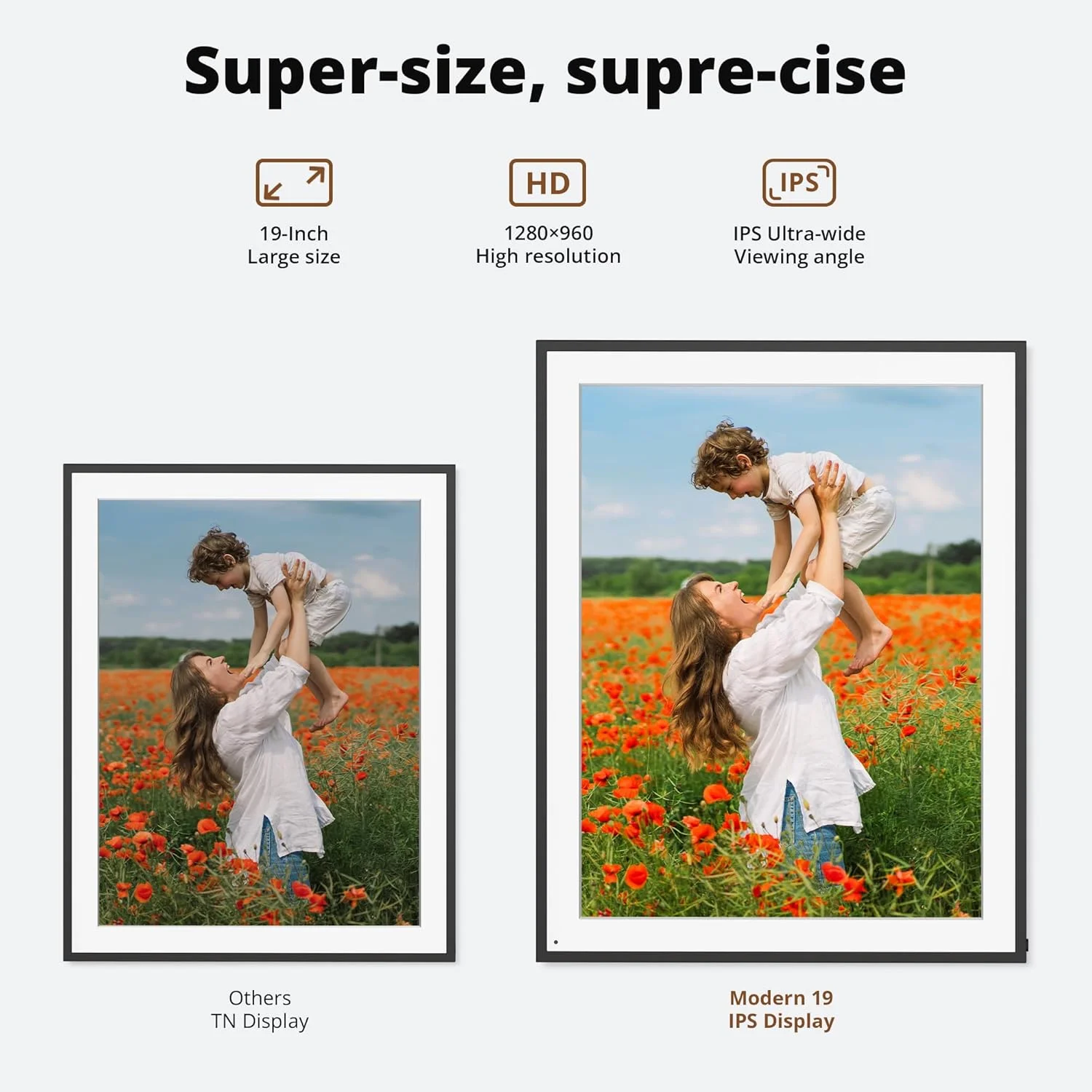 قاب عکس دیجیتال دراگون تاچ - قاب عکس دیجیتال بزرگ 19 اینچی وای فای با حافظه 64 گیگابایتی، صفحه نمایش FHD، نصب آسان برای به اشتراک گذاری عکس ها یا فیلم ها از راه دور از طریق برنامه Vphoto از هر کجا (بدون) قاب عکس دیجیتال دراگون تاچ - قاب عکس دیجیتال بزرگ 19 اینچی وای فای با حافظه 64 گیگابایتی، صفحه نمایش FHD، نصب آسان برای به اشتراک گذاری عکس ها یا فیلم ها از راه دور از طریق برنامه Vphoto از هر کجا (بدون)