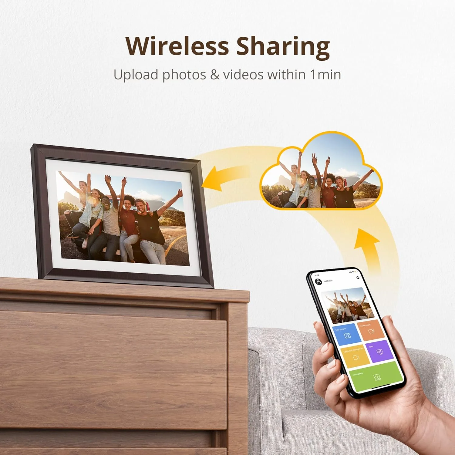 قاب عکس دیجیتال دراگون تاچ 10 اینچی با صفحه لمسی IPS، نمایشگر HD، حافظه 16 گیگابایتی، چرخش خودکار، برنامه، ایمیل، فضای ابری - کلاسیک 10 قاب عکس دیجیتال دراگون تاچ 10 اینچی با صفحه لمسی IPS، نمایشگر HD، حافظه 16 گیگابایتی، چرخش خودکار، برنامه، ایمیل، فضای ابری - کلاسیک 10