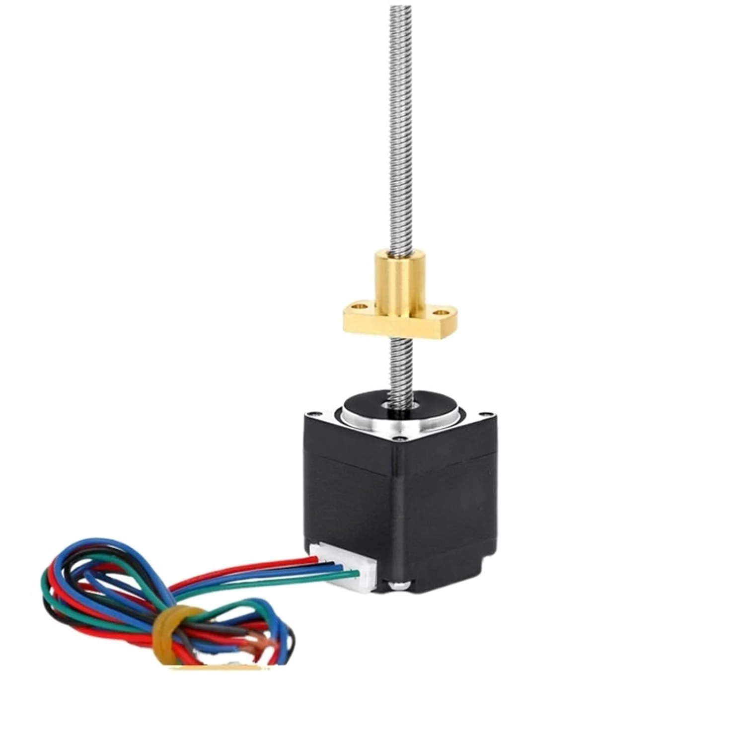 موتور پله ای خطی TR5x4 Nema 11 با پیچ سربی 1.8 درجه 0.8 آمپر 55N.cm 28x30mm موتور پله ای 200mm طول 4mm پیچ T5 میله دستگاه درایور