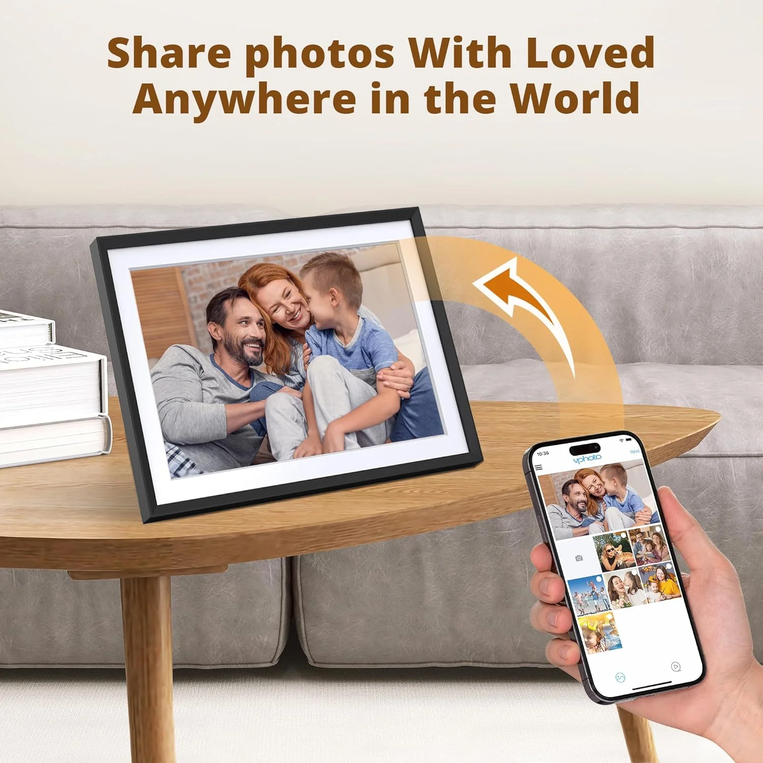 قاب عکس دیجیتال وای فای 10.1 اینچی Dragon Touch - صفحه نمایش لمسی IPS HD 1280*800، چرخش خودکار، اشتراک گذاری فوری عکس ها/فیلم ها از طریق برنامه رایگان، بهترین هدیه برای تولد، عروسی، مادر قاب عکس دیجیتال وای فای 10.1 اینچی Dragon Touch - صفحه نمایش لمسی IPS HD 1280*800، چرخش خودکار، اشتراک گذاری فوری عکس ها/فیلم ها از طریق برنامه رایگان، بهترین هدیه برای تولد، عروسی، مادر