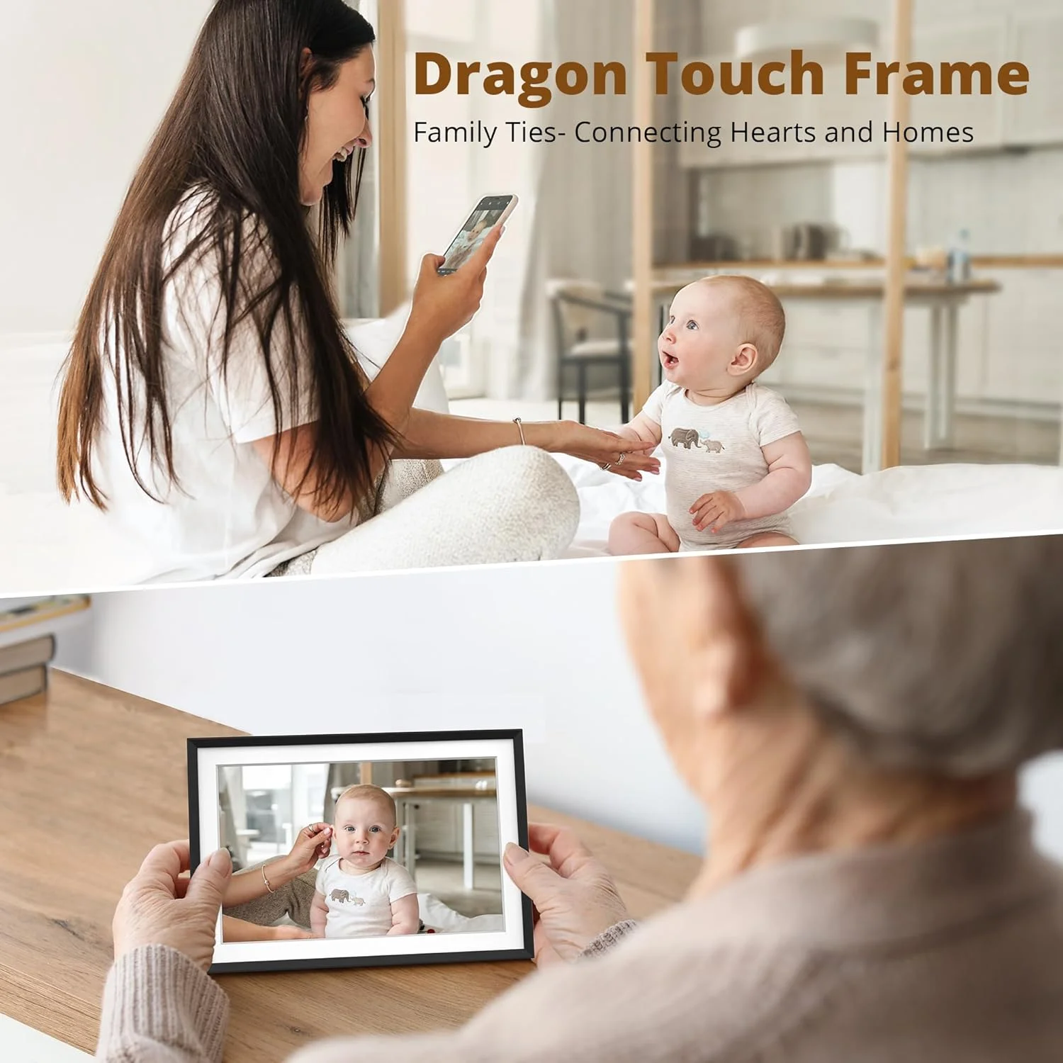 قاب عکس دیجیتال وای فای 10.1 اینچی Dragon Touch - صفحه لمسی HD IPS، چرخش خودکار، اشتراک گذاری فوری عکس/فیلم، حافظه 16 گیگابایتی برای خانواده و دوستان قاب عکس دیجیتال وای فای 10.1 اینچی Dragon Touch - صفحه لمسی HD IPS، چرخش خودکار، اشتراک گذاری فوری عکس/فیلم، حافظه 16 گیگابایتی برای خانواده و دوستان