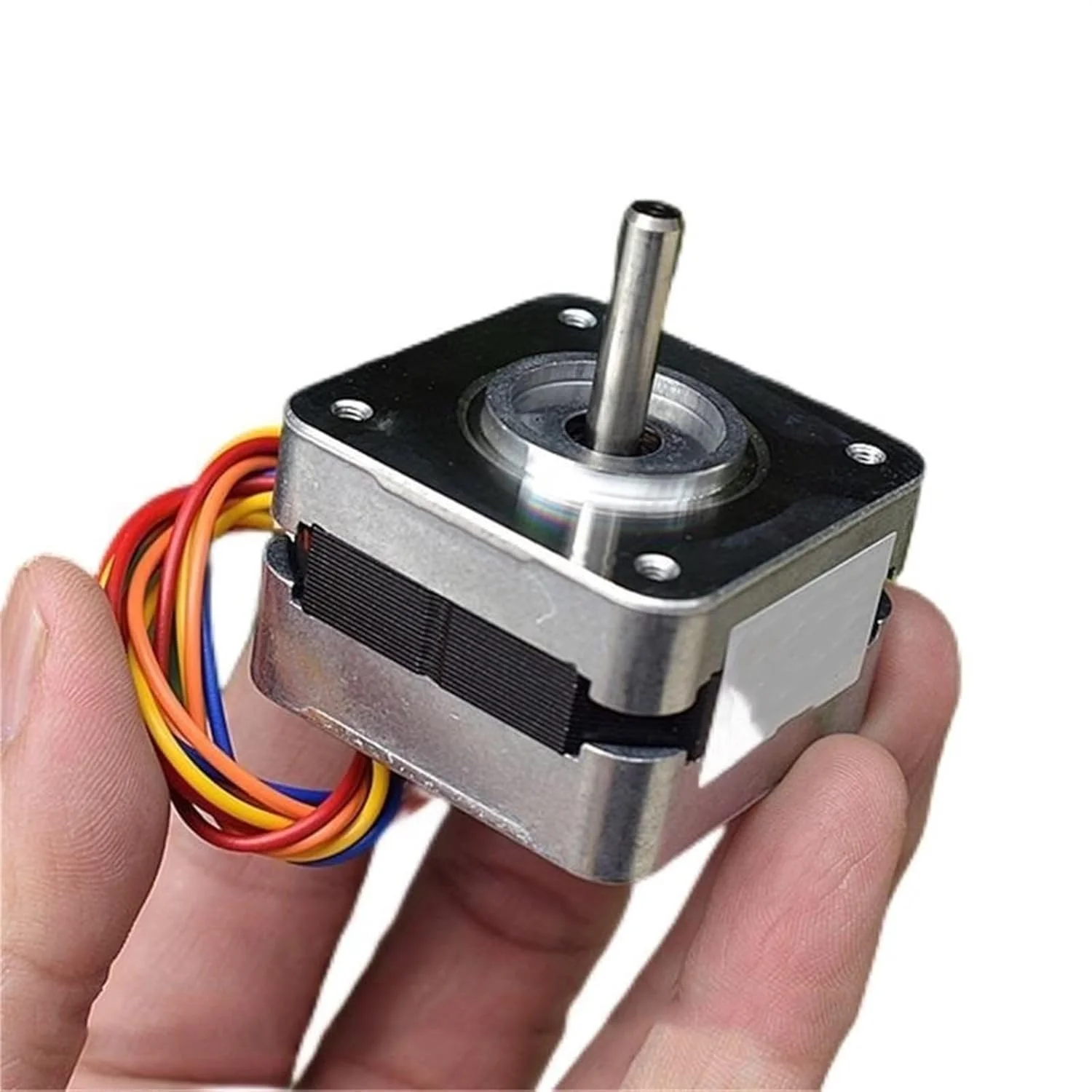 موتور پله‌ای هیبریدی 42 میلی‌متری 2 فاز 4 سیم با شفت 5 میلی‌متری، ابعاد 42x42x26.5 میلی‌متر، 12 ولت 24 ولت Nema 17 برای دستگاه چاپگر سه بعدی