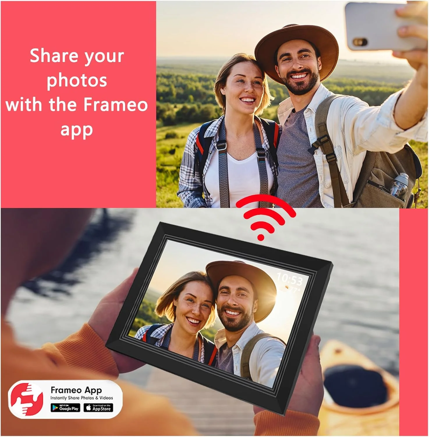 قاب عکس دیجیتال YunQiDeer - قاب عکس دیجیتال 10.1 اینچی با صفحه لمسی Ips 1080 اینچی، صفحه نمایش HD، حافظه داخلی 32 گیگابایتی، قابلیت نصب روی دیوار، Mo قاب عکس دیجیتال YunQiDeer - قاب عکس دیجیتال 10.1 اینچی با صفحه لمسی Ips 1080 اینچی، صفحه نمایش HD، حافظه داخلی 32 گیگابایتی، قابلیت نصب روی دیوار، Mo