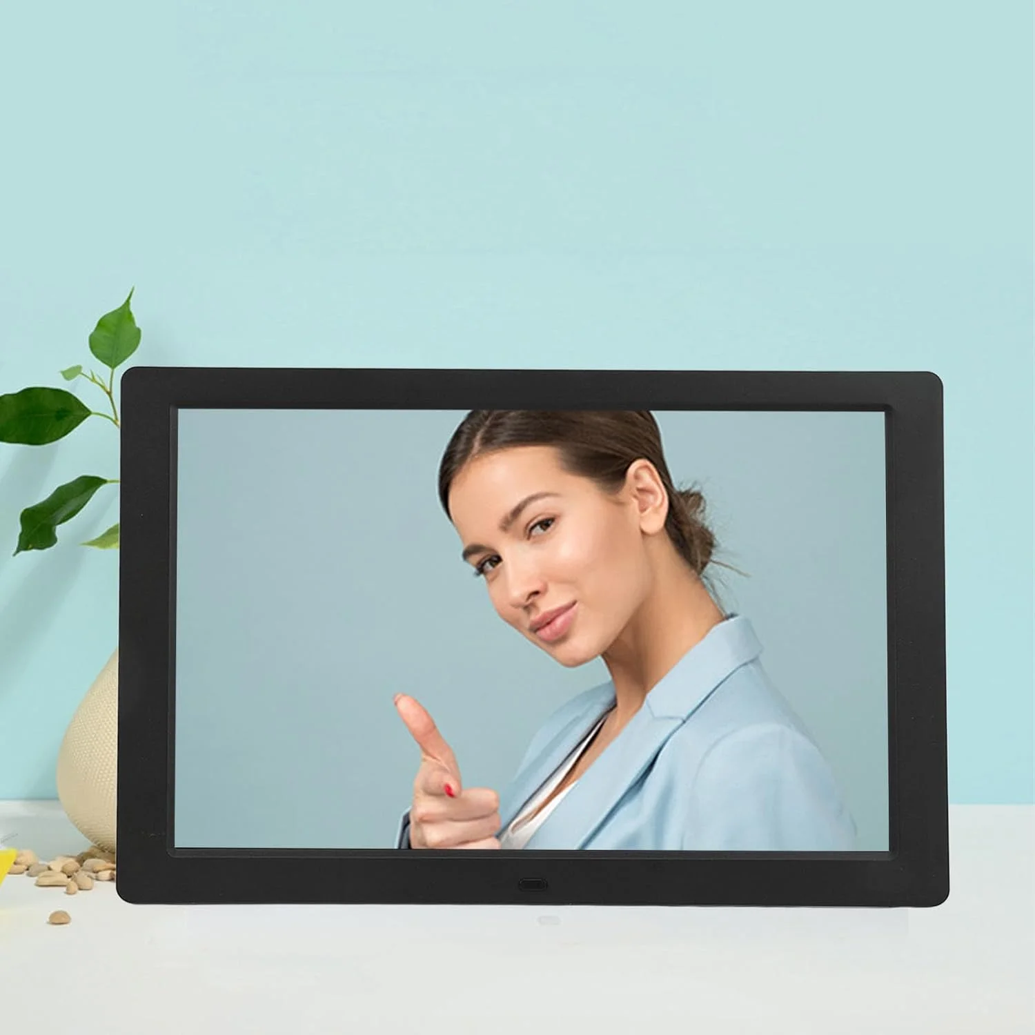 قاب عکس دیجیتال Zerodis، صفحه نمایش 12.1 اینچی HD، آلبوم عکس الکترونیکی رومیزی و دیواری با کنترل از راه دور، قاب عکس بزرگ دیجیتال خانوادگی (دوشاخه بریتانیا)