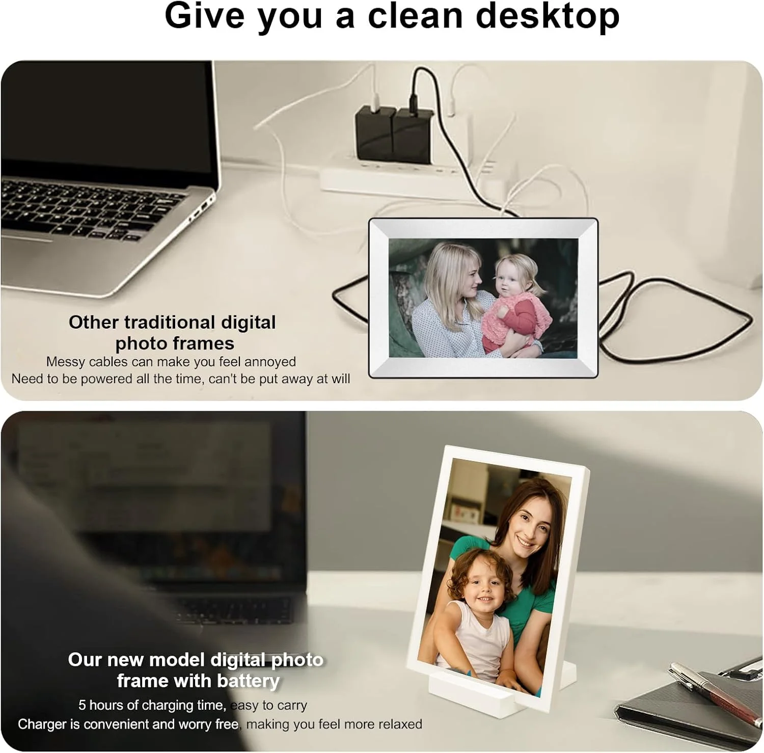 قاب عکس دیجیتال YENOCK Frameo با صفحه نمایش لمسی 10.1 اینچی، حافظه داخلی 32 گیگابایتی، وای فای، چرخش خودکار و قابلیت اشتراک گذاری عکس/فیلم از طریق اپلیکیشن قاب عکس دیجیتال YENOCK Frameo با صفحه نمایش لمسی 10.1 اینچی، حافظه داخلی 32 گیگابایتی، وای فای، چرخش خودکار و قابلیت اشتراک گذاری عکس/فیلم از طریق اپلیکیشن