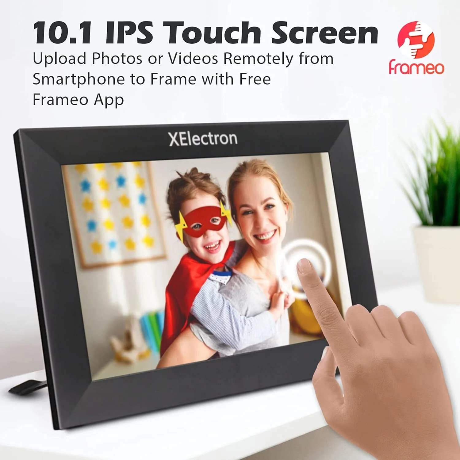 قاب عکس دیجیتال ۱۰.۱ اینچی XElectron با صفحه نمایش لمسی IPS و کیفیت Full HD، حافظه ۱۶ گیگابایتی، چرخش خودکار و قابلیت اشتراک گذاری عکس و فیلم از طریق برنامه Frameo قاب عکس دیجیتال ۱۰.۱ اینچی XElectron با صفحه نمایش لمسی IPS و کیفیت Full HD، حافظه ۱۶ گیگابایتی، چرخش خودکار و قابلیت اشتراک گذاری عکس و فیلم از طریق برنامه Frameo