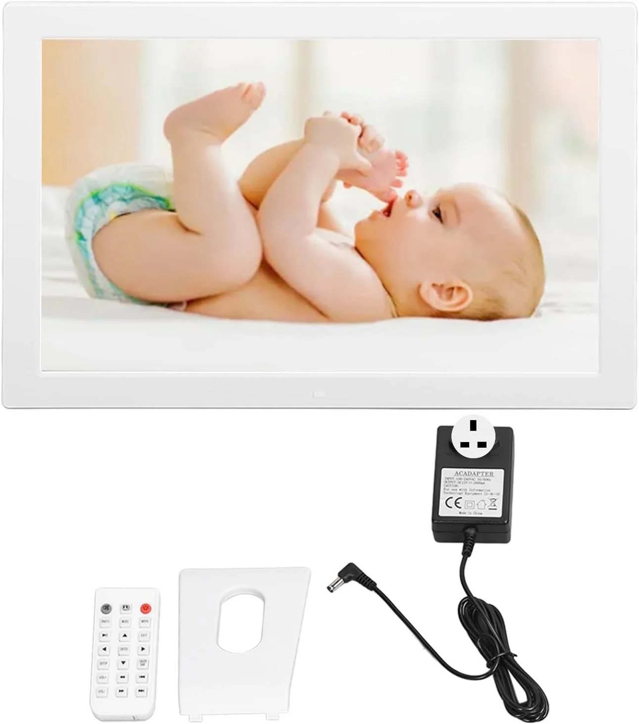 قاب عکس دیجیتال بزرگ 17 اینچی Cryfokt، قاب عکس دیجیتال هوشمند WiFi، آلبوم عکس الکترونیکی با کنترل از راه دور، قاب هوشمند WiFi برای خانواده و دوستان (دوشاخه UK)