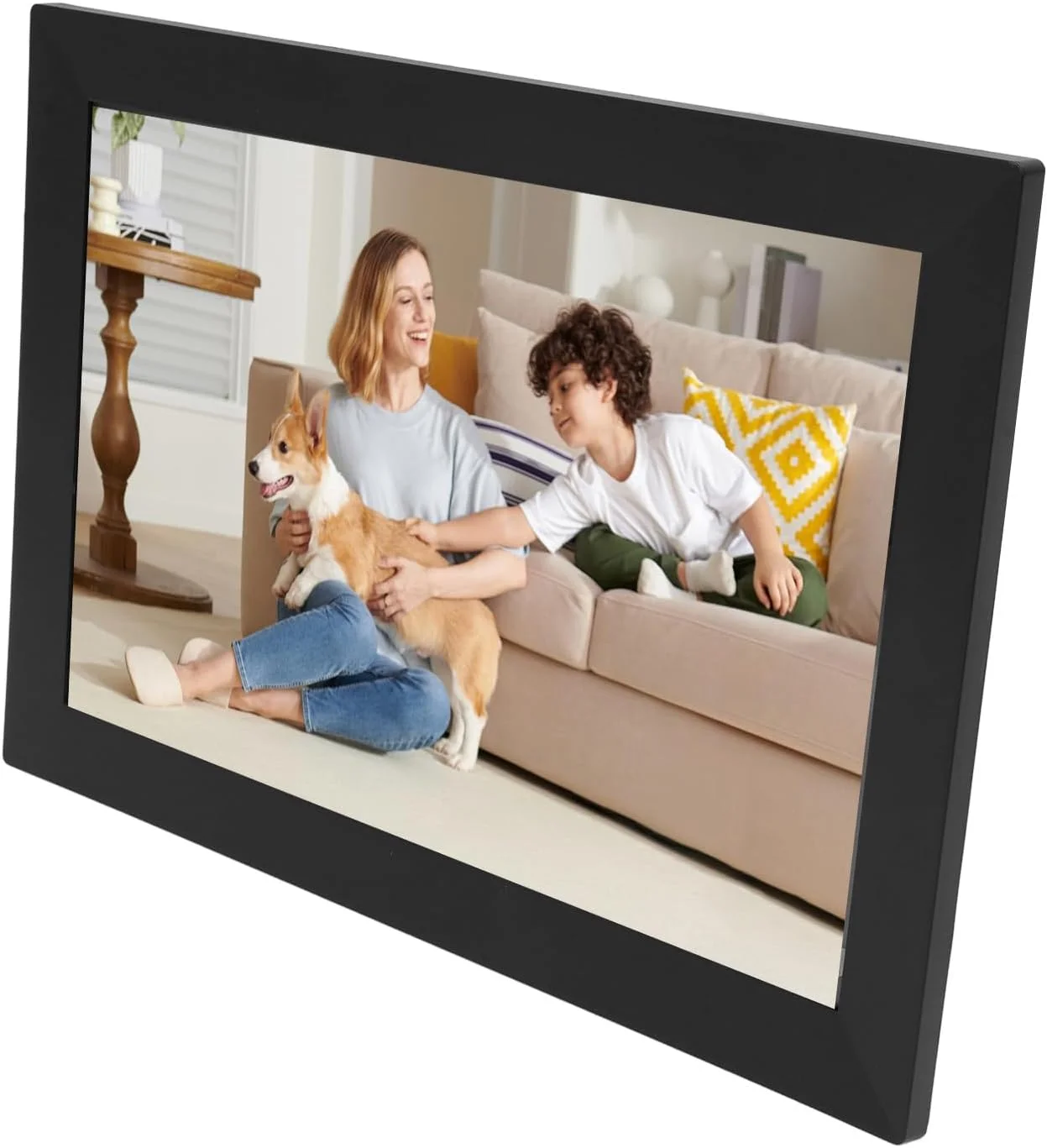 قاب عکس دیجیتال هوشمند بی سیم 13.3 اینچی برای برنامه Uhale، قاب عکس با صفحه لمسی مشکی (دوشاخه GB) قاب عکس دیجیتال هوشمند بی سیم 13.3 اینچی برای برنامه Uhale، قاب عکس با صفحه لمسی مشکی (دوشاخه GB)