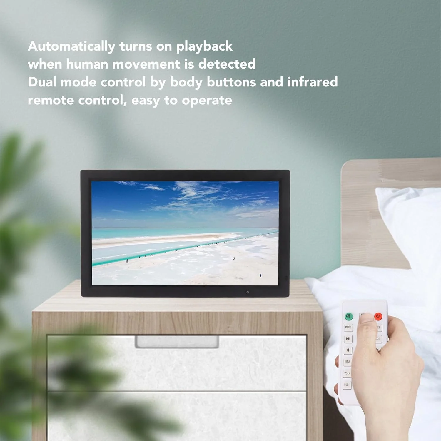 قاب عکس دیجیتال 23.6 اینچی Cryfokt، قاب عکس دیجیتال وای فای HD با حسگر بدن، قاب عکس الکترونیکی فوق العاده بزرگ برای اتاق نشیمن، دفتر کار قاب عکس دیجیتال 23.6 اینچی Cryfokt، قاب عکس دیجیتال وای فای HD با حسگر بدن، قاب عکس الکترونیکی فوق العاده بزرگ برای اتاق نشیمن، دفتر کار