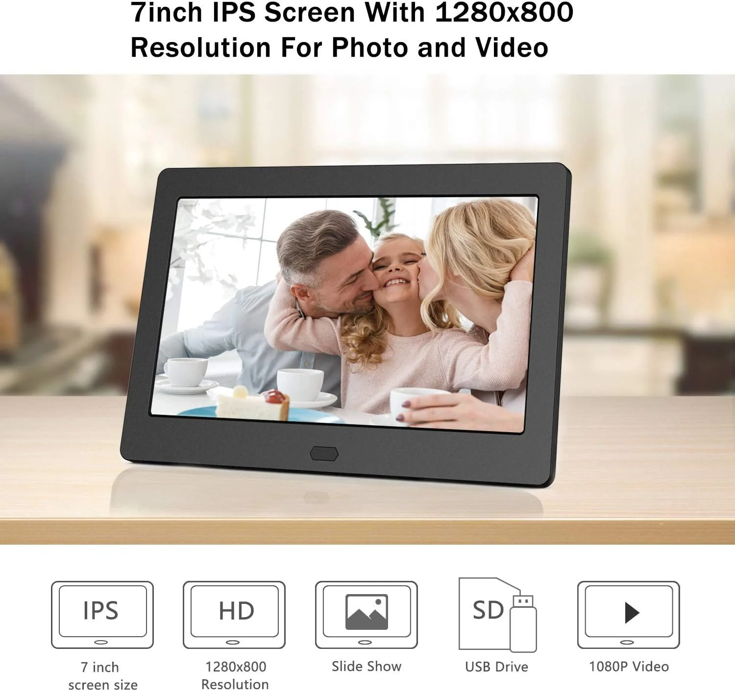 قاب عکس دیجیتال Atatat با صفحه نمایش IPS - قاب عکس دیجیتال با قابلیت پخش ویدئو 1080P، موسیقی، عکس، چرخش خودکار، نمایش اسلاید، کنترل از راه دور، تقویم، زمان 1280x800 16:9 (7 اینچ مشکی) قاب عکس دیجیتال Atatat با صفحه نمایش IPS - قاب عکس دیجیتال با قابلیت پخش ویدئو 1080P، موسیقی، عکس، چرخش خودکار، نمایش اسلاید، کنترل از راه دور، تقویم، زمان 1280x800 16:9 (7 اینچ مشکی)