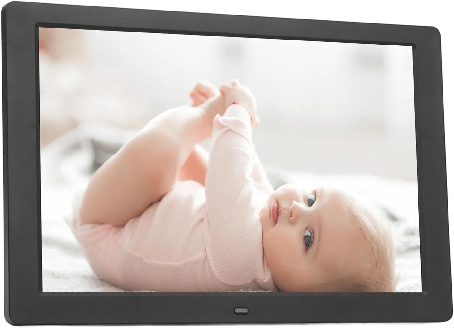 قاب عکس دیجیتال 12.1 اینچی Asixxsix، آلبوم عکس الکترونیکی هوشمند با صفحه لمسی IPS 1280x800 و کنترل از راه دور، اشتراک گذاری عکس ها یا فیلم ها از راه دور از طریق برنامه از هر کجا (پریز برق UK)