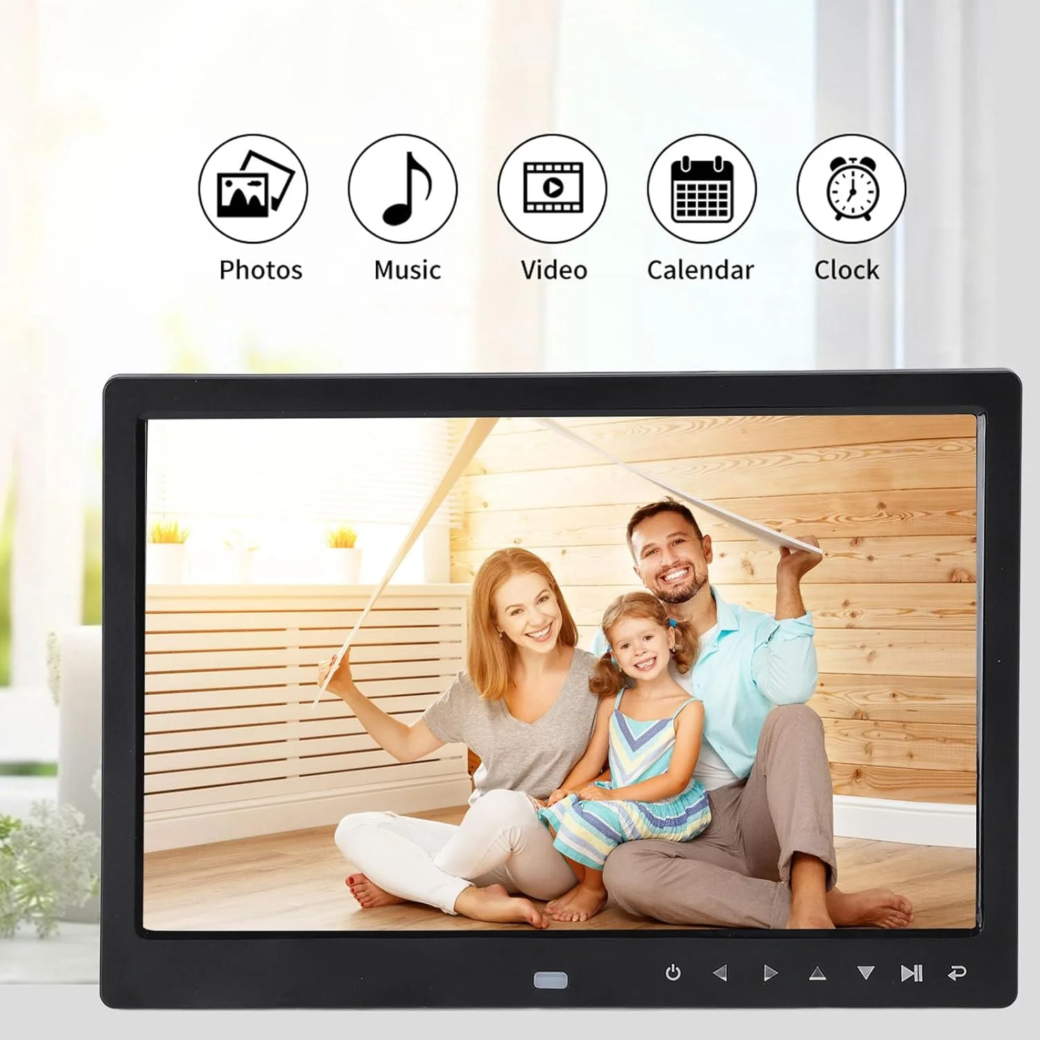 قاب عکس دیجیتال Asixxsix، ۱۲ اینچ USB 1920 X 1080 HD، چرخش خودکار، قابل نصب روی دیوار، برای به اشتراک گذاری عکس و فیلم (دوشاخه GB) قاب عکس دیجیتال Asixxsix، ۱۲ اینچ USB 1920 X 1080 HD، چرخش خودکار، قابل نصب روی دیوار، برای به اشتراک گذاری عکس و فیلم (دوشاخه GB)