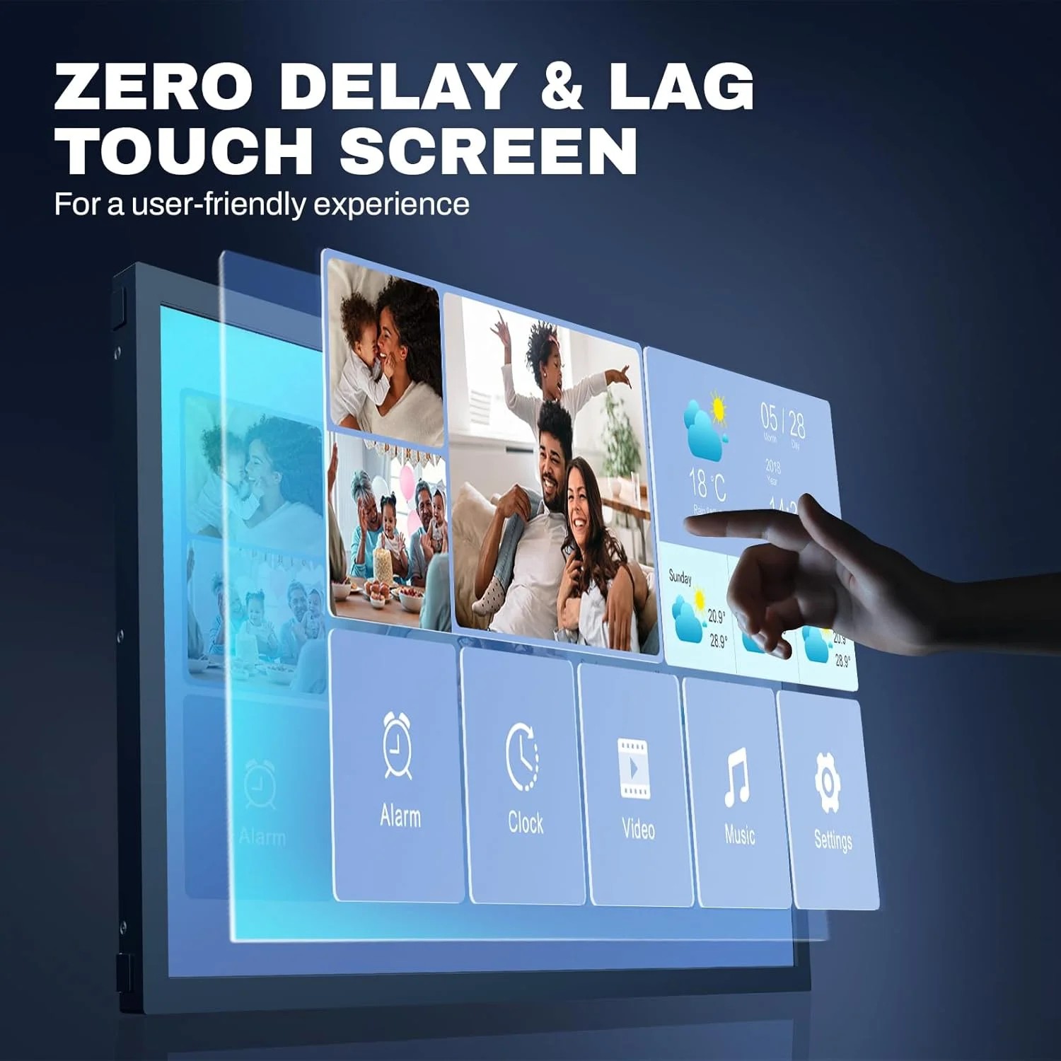 قاب عکس دیجیتال لمسی 21.5 اینچی با صفحه نمایش FHD IPS، 32 گیگابایت، وای فای، کنترل از راه دور، قابلیت نصب روی دیوار، اشتراک گذاری عکس/فیلم از طریق برنامه ها، ایمیل، USB/Mirco SD، مشکی قاب عکس دیجیتال لمسی 21.5 اینچی با صفحه نمایش FHD IPS، 32 گیگابایت، وای فای، کنترل از راه دور، قابلیت نصب روی دیوار، اشتراک گذاری عکس/فیلم از طریق برنامه ها، ایمیل، USB/Mirco SD، مشکی