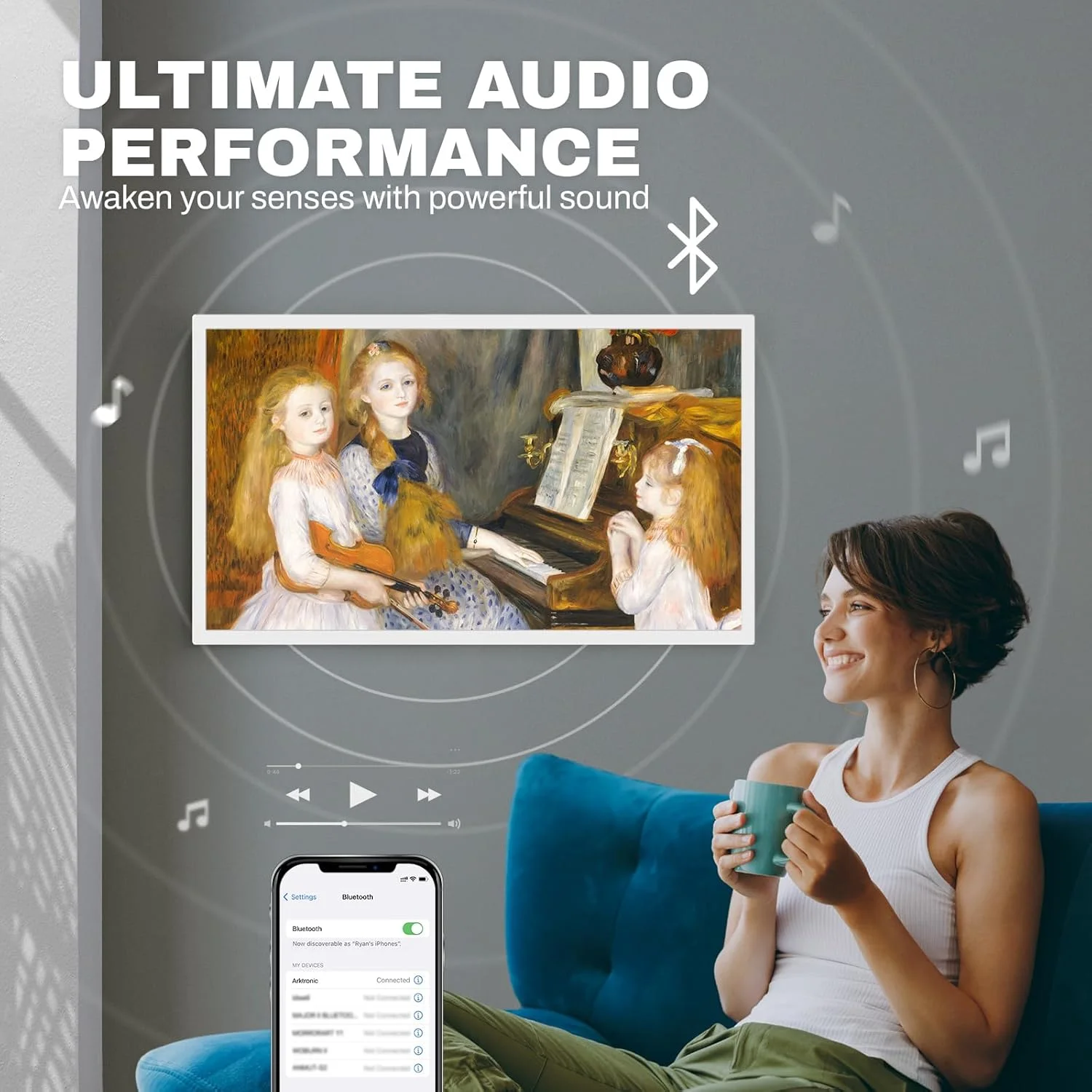 قاب عکس دیجیتال بسیار بزرگ 32 اینچی، 1920x1080 FHD IPS WiFi با کنترل از راه دور، حافظه 64 گیگابایتی، چرخش خودکار، اشتراک فوری عکس/فیلم از طریق برنامه ها/ایمیل، USB/Mirco SD، سفید قاب عکس دیجیتال بسیار بزرگ 32 اینچی، 1920x1080 FHD IPS WiFi با کنترل از راه دور، حافظه 64 گیگابایتی، چرخش خودکار، اشتراک فوری عکس/فیلم از طریق برنامه ها/ایمیل، USB/Mirco SD، سفید