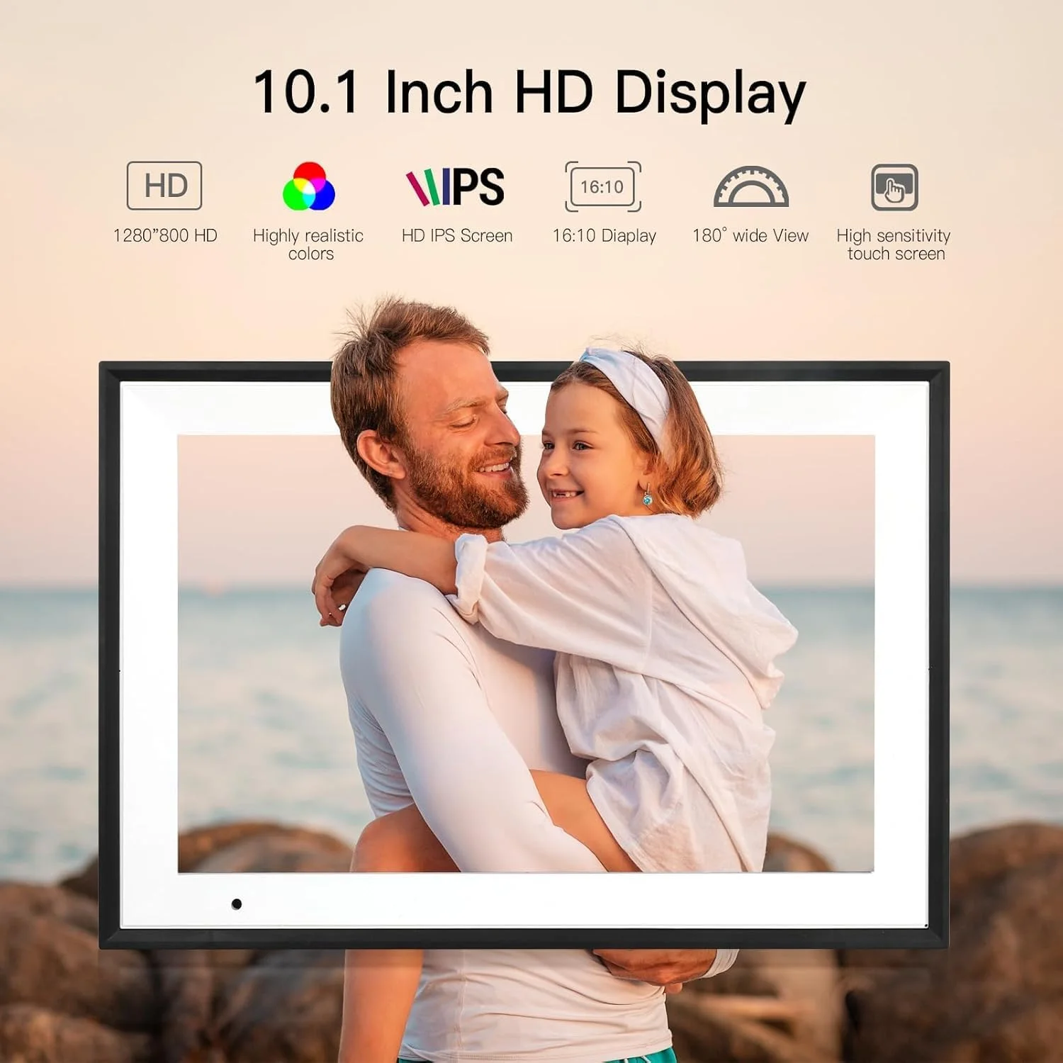 قاب عکس دیجیتال آنا بلا 10.1 اینچی IPS HD با صفحه لمسی و WiFi هوشمند، چرخش خودکار و تنظیم آسان برای به اشتراک گذاری عکس ها یا فیلم ها از راه دور از طریق برنامه AiMOR، مشکی قاب عکس دیجیتال آنا بلا 10.1 اینچی IPS HD با صفحه لمسی و WiFi هوشمند، چرخش خودکار و تنظیم آسان برای به اشتراک گذاری عکس ها یا فیلم ها از راه دور از طریق برنامه AiMOR، مشکی