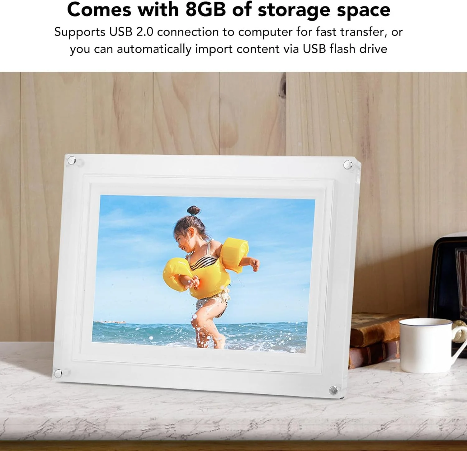 قاب عکس دیجیتال 10.1 اینچی Annadue، قاب عکس الکترونیکی تغییر رنگ LED اکریلیک با حافظه 8 گیگابایتی، چرخش خودکار، باتری 3000 میلی آمپر ساعتی، USB 2.0، برای نمایش خانگی قاب عکس دیجیتال 10.1 اینچی Annadue، قاب عکس الکترونیکی تغییر رنگ LED اکریلیک با حافظه 8 گیگابایتی، چرخش خودکار، باتری 3000 میلی آمپر ساعتی، USB 2.0، برای نمایش خانگی