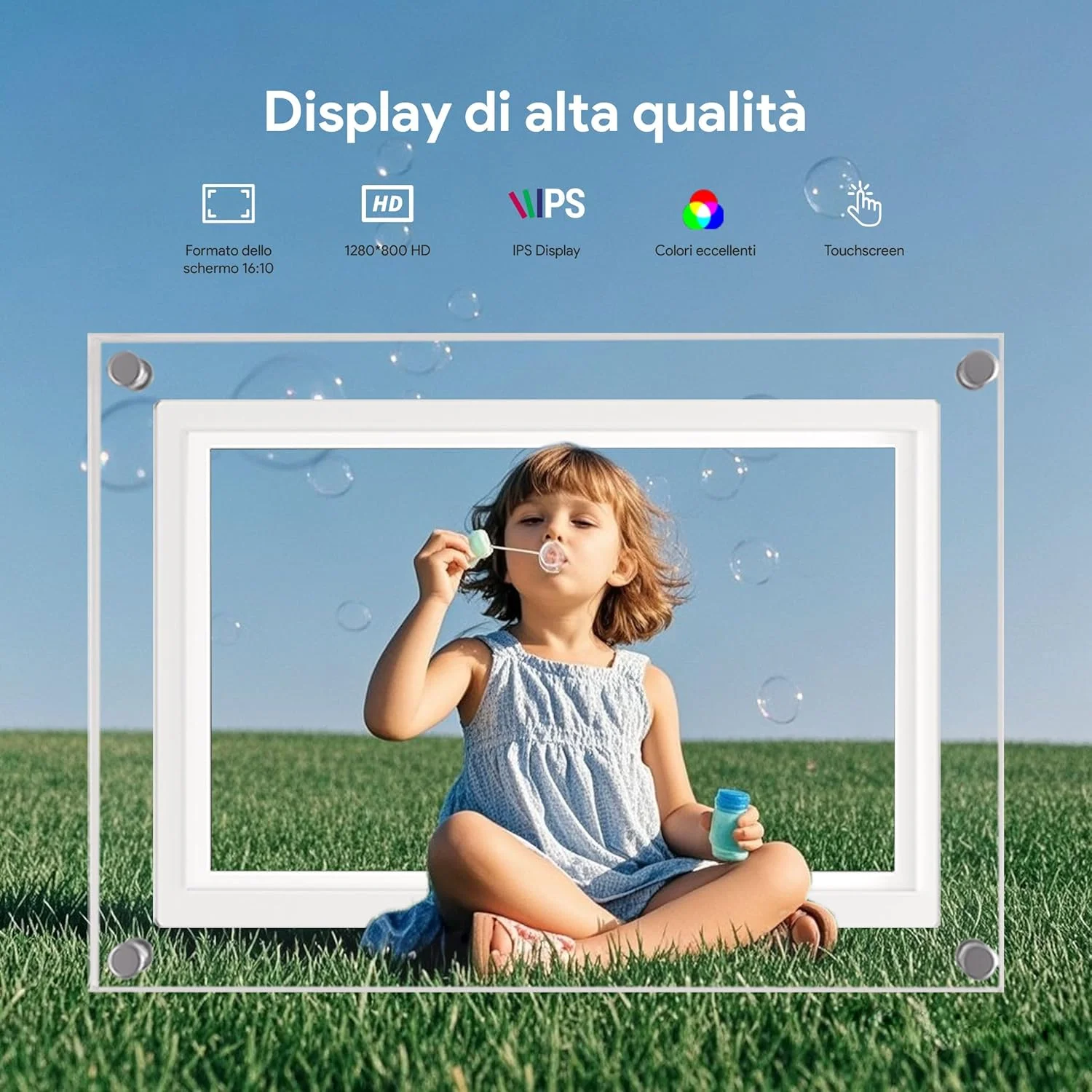 قاب عکس دیجیتال وای فای، قاب عکس دیجیتال 10.1 اینچی اکریلیک Frameo، صفحه نمایش لمسی IPS LCD، چرخش خودکار عکس/فیلم، هدیه برای مادر و پدر قاب عکس دیجیتال وای فای، قاب عکس دیجیتال 10.1 اینچی اکریلیک Frameo، صفحه نمایش لمسی IPS LCD، چرخش خودکار عکس/فیلم، هدیه برای مادر و پدر