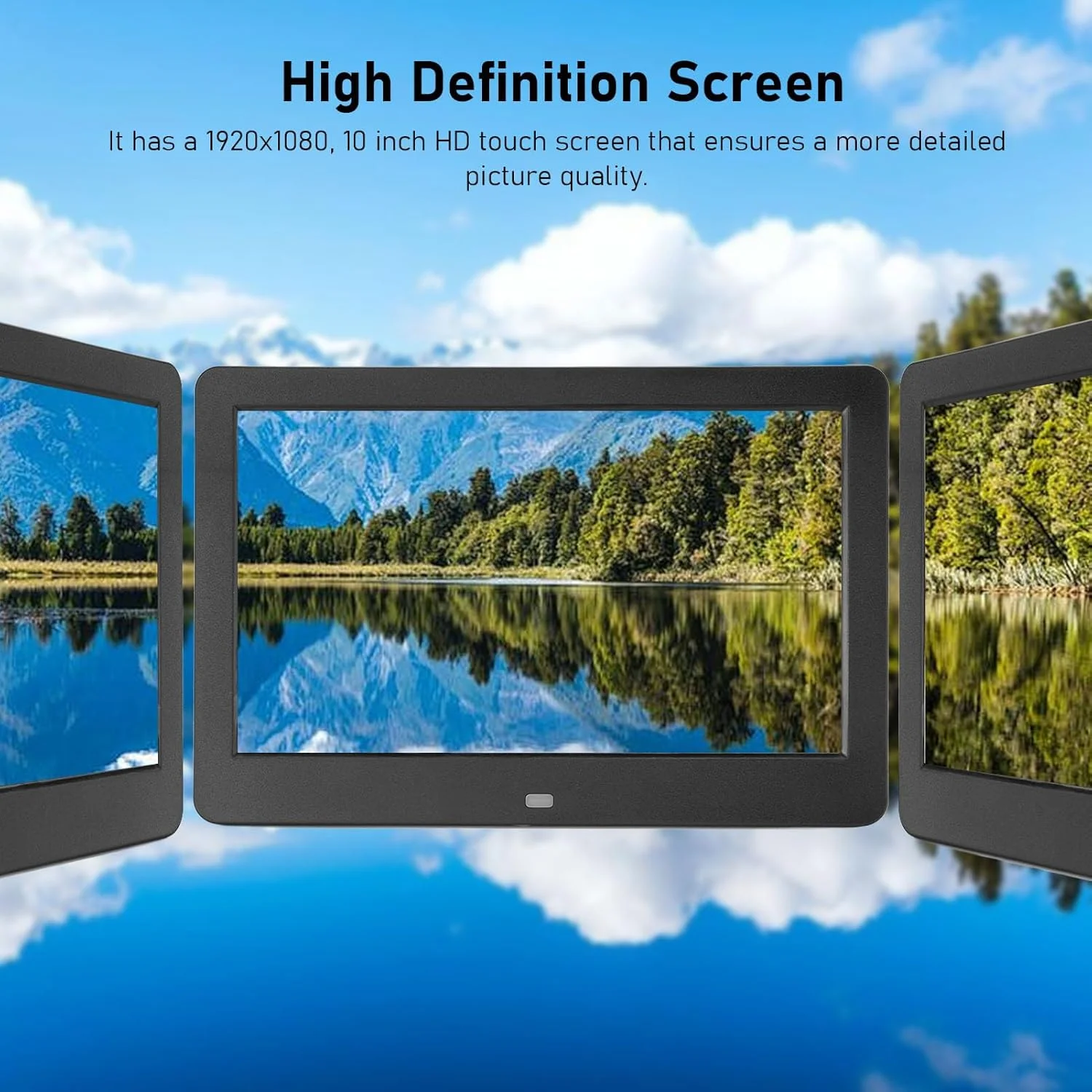 قاب عکس دیجیتال وای فای 10 اینچی، صفحه نمایش HD با زاویه دید کامل 1920x1080، قاب عکس الکترونیکی هوشمند با پخش ویدیو، نمایش زمان و آب و هوا، کنترل از راه دور، قابل نصب روی دیوار (دوشاخه بریتانیا 110-240 ولت) قاب عکس دیجیتال وای فای 10 اینچی، صفحه نمایش HD با زاویه دید کامل 1920x1080، قاب عکس الکترونیکی هوشمند با پخش ویدیو، نمایش زمان و آب و هوا، کنترل از راه دور، قابل نصب روی دیوار (دوشاخه بریتانیا 110-240 ولت)