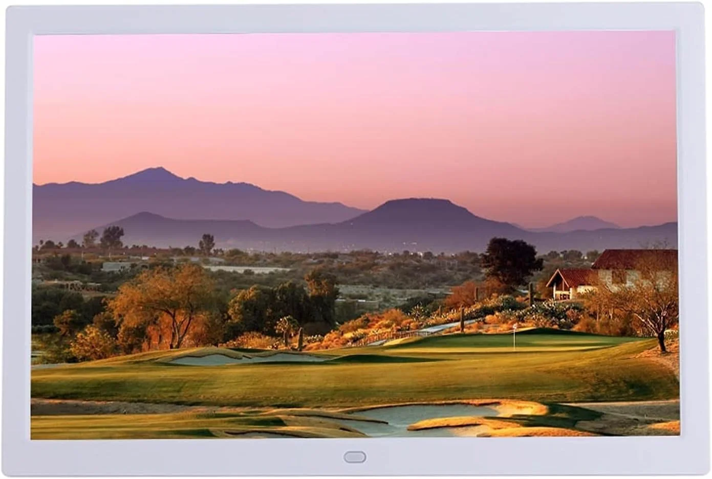 قاب عکس دیجیتال 15 اینچی با کیفیت بالا 1280800، پخش کننده تبلیغات و ویدئو با قابلیت تنظیم روشن و خاموش شدن خودکار، سفید