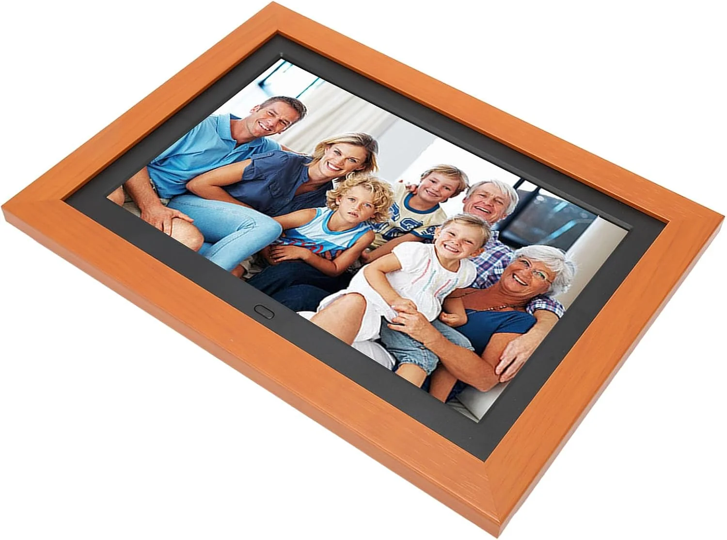 قاب عکس دیجیتال 10.1 اینچی، قاب عکس الکترونیکی چوبی IPS با کیفیت HD 1280x800، چرخش خودکار قاب عکس دیجیتال ویدئویی، قابل نصب روی دیوار (دوشاخه بریتانیا AC100-240V)
