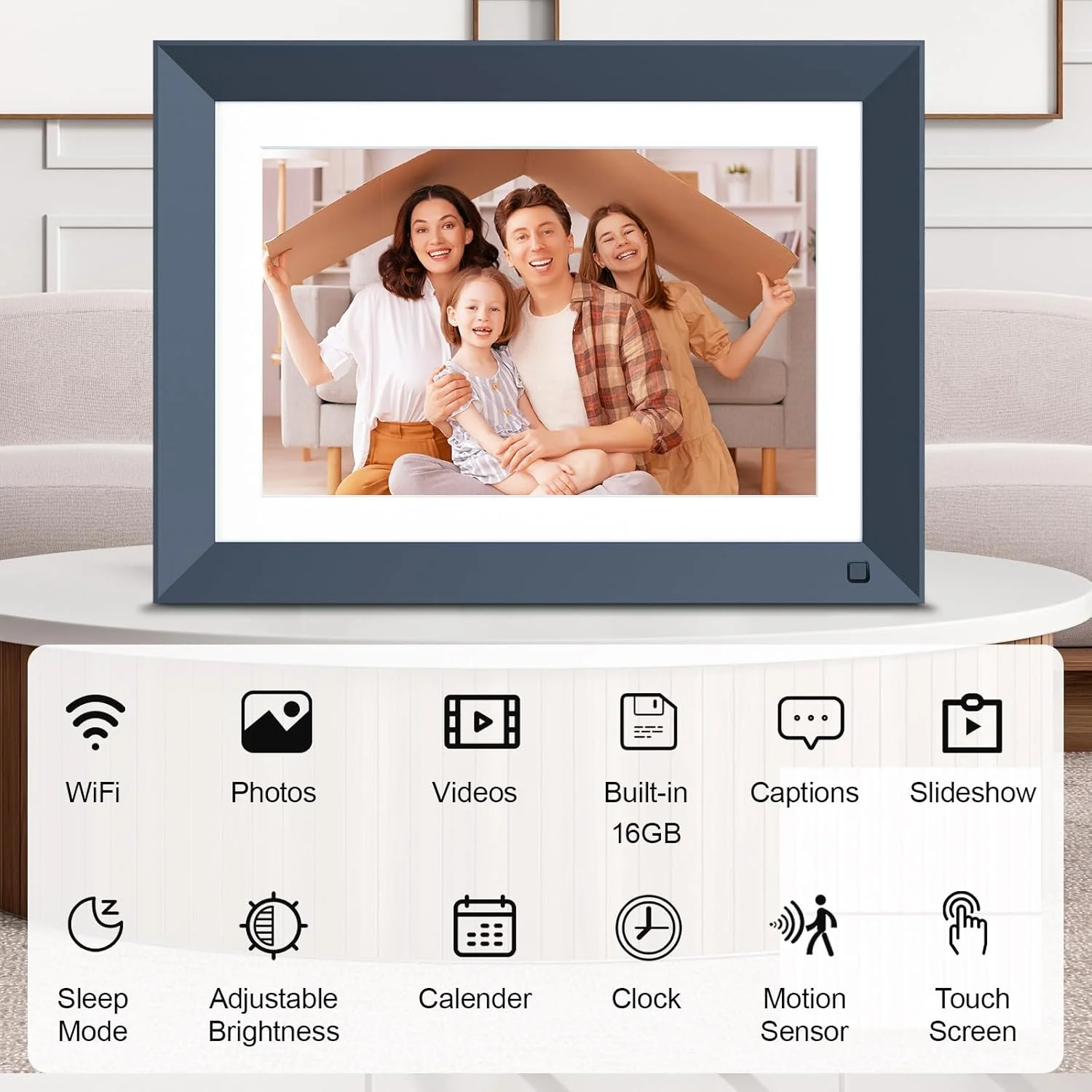 قاب عکس دیجیتال ۱۰.۱ اینچی وای فای - ۱۶ گیگابایت، صفحه لمسی IPS، چرخش خودکار، نمایش اسلاید، بارگذاری عکس و ویدیو از تلفن به قاب دیجیتال از طریق برنامه ایمیل، فضای ابری رایگان، هدیه برای مادر و پدر قاب عکس دیجیتال ۱۰.۱ اینچی وای فای - ۱۶ گیگابایت، صفحه لمسی IPS، چرخش خودکار، نمایش اسلاید، بارگذاری عکس و ویدیو از تلفن به قاب دیجیتال از طریق برنامه ایمیل، فضای ابری رایگان، هدیه برای مادر و پدر