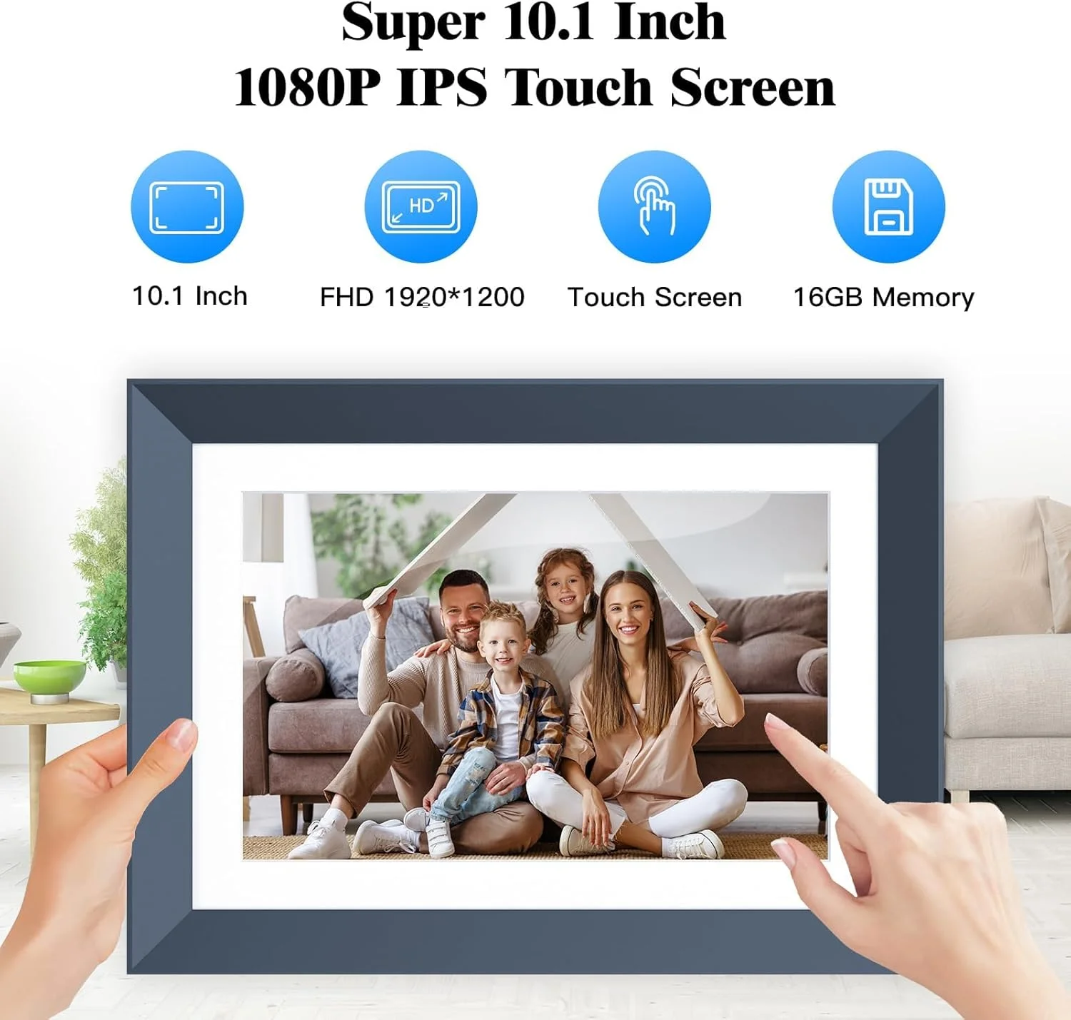 قاب عکس دیجیتال 10.1 اینچی هوشمند - قاب دیجیتال با صفحه لمسی IPS 1920 * 1200، قابل نصب روی دیوار، حافظه 16 گیگابایتی، بارگذاری عکس و فیلم از تلفن از طریق برنامه یا ایمیل، هدیه تولد برای مادر قاب عکس دیجیتال 10.1 اینچی هوشمند - قاب دیجیتال با صفحه لمسی IPS 1920 * 1200، قابل نصب روی دیوار، حافظه 16 گیگابایتی، بارگذاری عکس و فیلم از تلفن از طریق برنامه یا ایمیل، هدیه تولد برای مادر