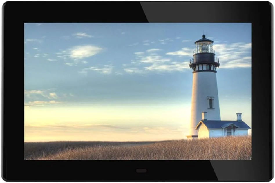 قاب عکس دیجیتال هوشمند 10 اینچی با کیفیت بالا، آلبوم عکس ابری القایی بدن انسان، آلبوم عکس الکترونیکی وای فای، نمایشگر عکس الکترونیکی (مشکی)