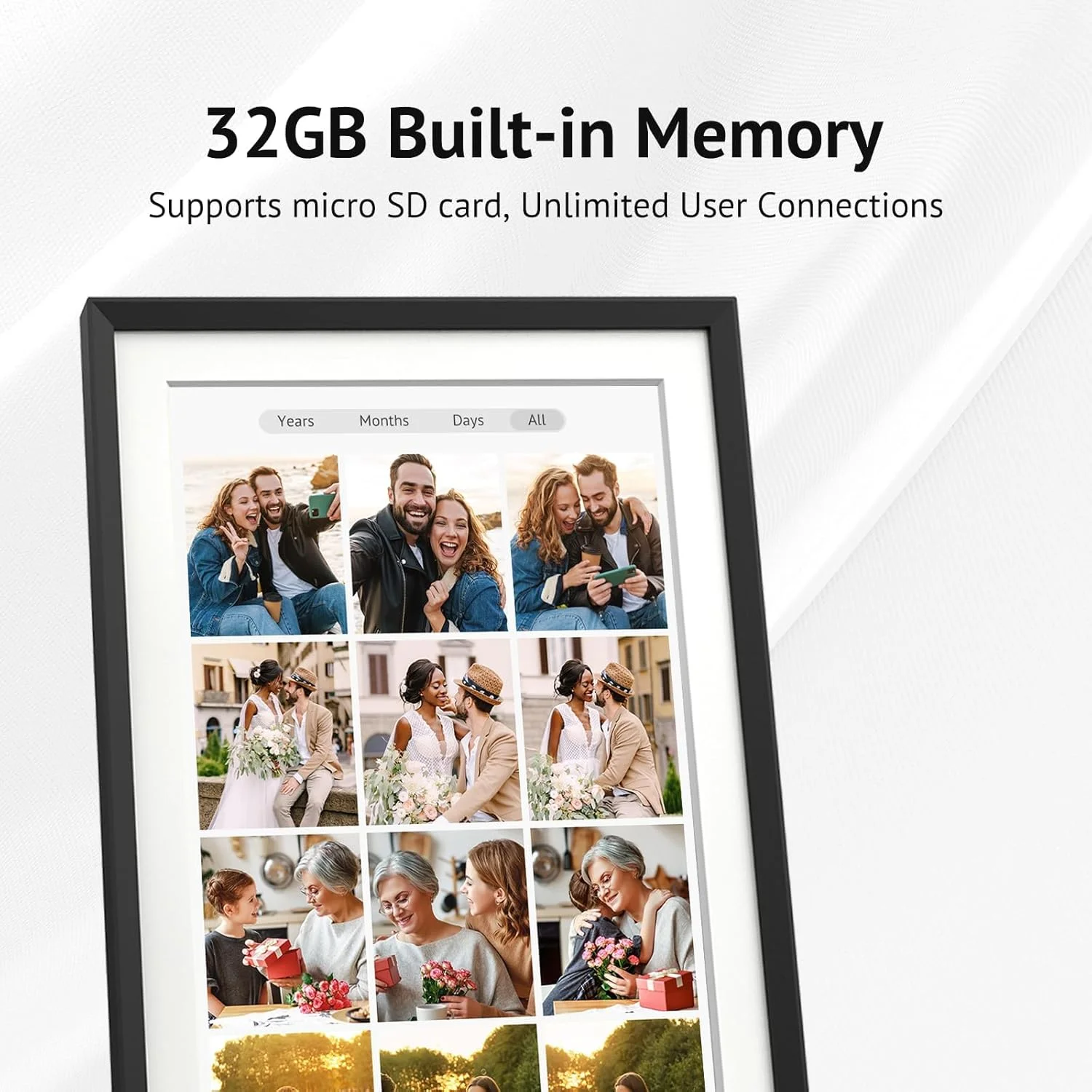 قاب عکس دیجیتال 10.1 اینچی Violety، قاب عکس الکترونیکی WiFi با حافظه 32 گیگابایتی، صفحه نمایش لمسی HD IPS 1280x800، چرخش خودکار، نمایش اسلاید، اشتراک گذاری فوری عکس ها/فیلم ها قاب عکس دیجیتال 10.1 اینچی Violety، قاب عکس الکترونیکی WiFi با حافظه 32 گیگابایتی، صفحه نمایش لمسی HD IPS 1280x800، چرخش خودکار، نمایش اسلاید، اشتراک گذاری فوری عکس ها/فیلم ها