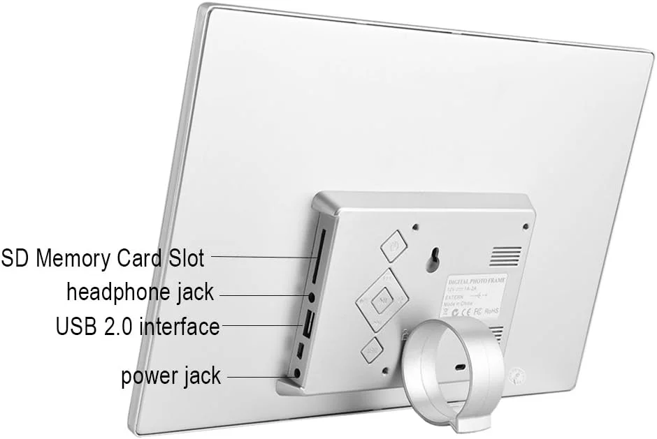 قاب عکس دیجیتال هوشمند 12 اینچی Vbestlife با صفحه نمایش TFT LED 1280x800، تقویم، ساعت زنگ دار، تایمر روشن/خاموش چند منظوره برای دوستان و خانواده (مشکی خنک) قاب عکس دیجیتال هوشمند 12 اینچی Vbestlife با صفحه نمایش TFT LED 1280x800، تقویم، ساعت زنگ دار، تایمر روشن/خاموش چند منظوره برای دوستان و خانواده (مشکی خنک)