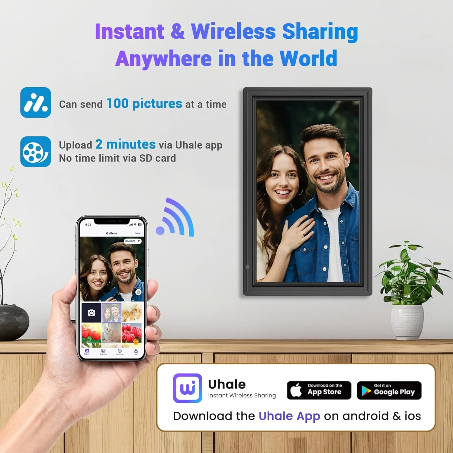 قاب عکس دیجیتال الکترونیکی 15.6 اینچی BIGASUO، قاب عکس دیجیتال وای فای قاب عکس دیجیتال الکترونیکی 15.6 اینچی BIGASUO، قاب عکس دیجیتال وای فای