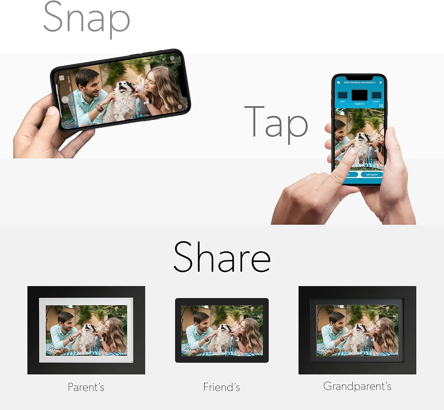 قاب عکس دیجیتال هوشمند 8 اینچی Brookstone PhotoShare، ارسال عکس از تلفن به قاب، WiFi، 8 گیگابایت، نگهداری بیش از 5000 عکس، صفحه لمسی HD، چوب مشکی درجه یک، راه اندازی آسان، بدون هزینه، نسخه جدید قاب عکس دیجیتال هوشمند 8 اینچی Brookstone PhotoShare، ارسال عکس از تلفن به قاب، WiFi، 8 گیگابایت، نگهداری بیش از 5000 عکس، صفحه لمسی HD، چوب مشکی درجه یک، راه اندازی آسان، بدون هزینه، نسخه جدید