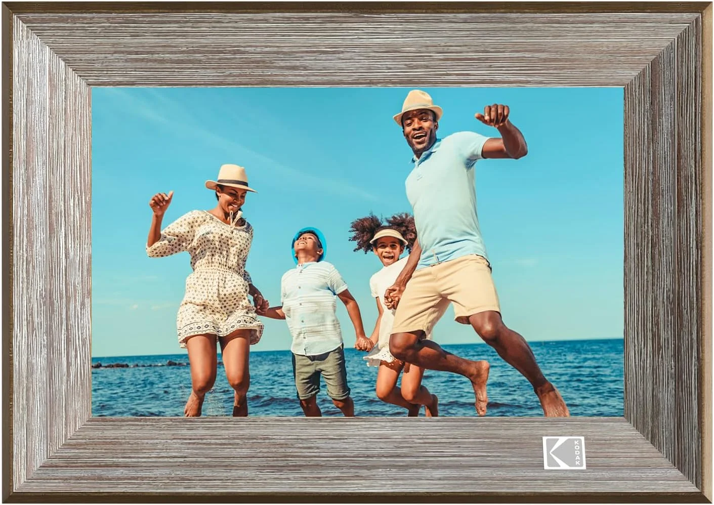 قاب عکس دیجیتال، 10.1 اینچ، قاب عکس دیجیتال کوداک WLAN مدل 1013 W، قاب عکس الکترونیکی چوبی با حافظه 32 گیگابایتی، صفحه نمایش لمسی HD IPS، اشتراک گذاری عکس ها از طریق برنامه، چرخش خودکار