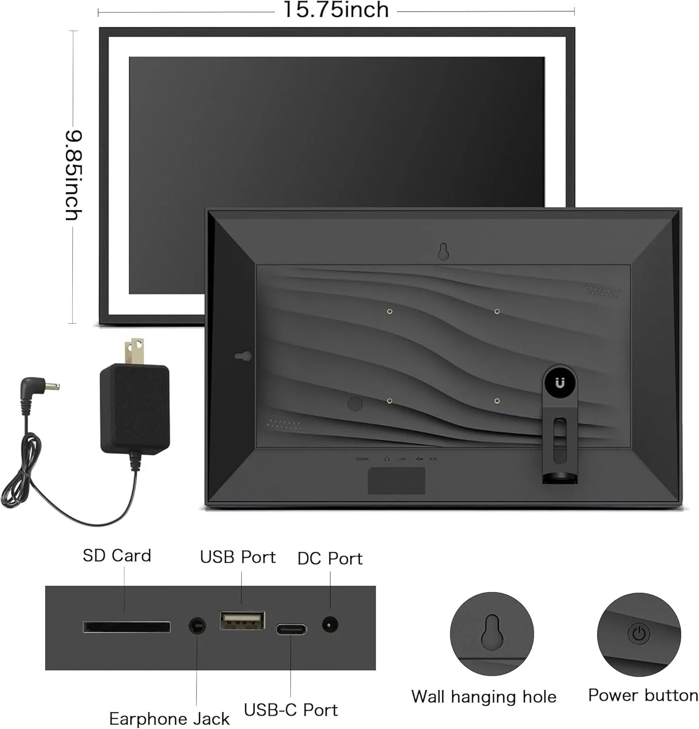 قاب عکس دیجیتال وای فای، قاب عکس دیجیتال بزرگ 15.6 اینچی Frameo، صفحه لمسی IPS FHD 1920*1080، اشتراک گذاری فوری عکس و فیلم، حافظه 32 گیگابایتی، قاب عکس الکترونیکی، هدیه برای مادر، هدیه برای خانه نو قاب عکس دیجیتال وای فای، قاب عکس دیجیتال بزرگ 15.6 اینچی Frameo، صفحه لمسی IPS FHD 1920*1080، اشتراک گذاری فوری عکس و فیلم، حافظه 32 گیگابایتی، قاب عکس الکترونیکی، هدیه برای مادر، هدیه برای خانه نو