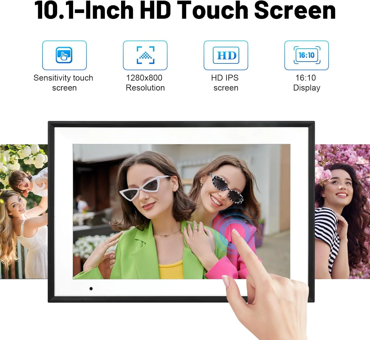 قاب عکس دیجیتال 10.1 اینچی وای فای، صفحه نمایش لمسی IPS HD، قاب عکس ابری هوشمند با حافظه 8 گیگابایتی، چرخش خودکار، راه اندازی آسان برای به اشتراک گذاری عکس ها یا فیلم ها از راه دور از طریق برنامه AiMOR (مشکی) قاب عکس دیجیتال 10.1 اینچی وای فای، صفحه نمایش لمسی IPS HD، قاب عکس ابری هوشمند با حافظه 8 گیگابایتی، چرخش خودکار، راه اندازی آسان برای به اشتراک گذاری عکس ها یا فیلم ها از راه دور از طریق برنامه AiMOR (مشکی)