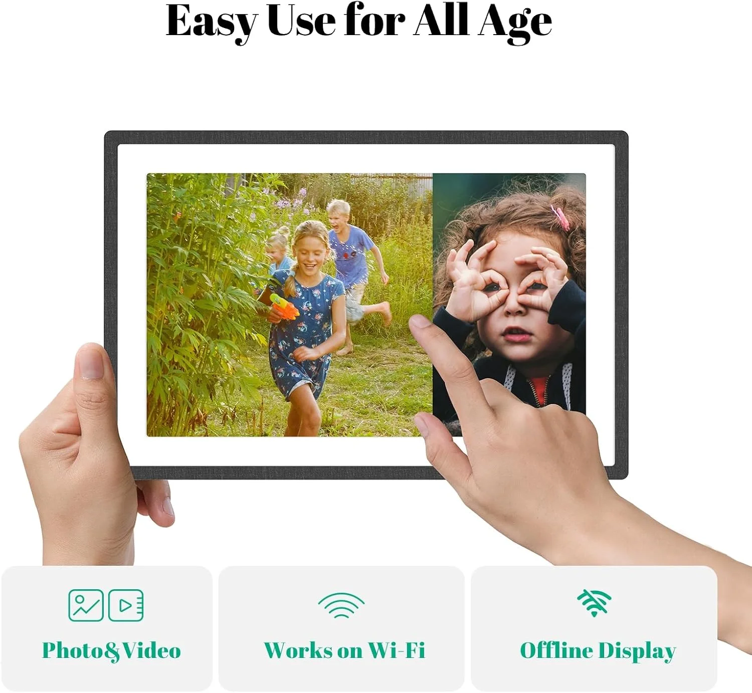 قاب عکس دیجیتال پکسار (تامین شده توسط لکسار)، صفحه نمایش لمسی IPS ضد انعکاس 10.1 اینچی، قاب عکس دیجیتال وای فای با حافظه 32 گیگابایتی برای خانه، هدیه دادن، اشتراک گذاری عکس ها/فیلم ها از طریق برنامه Frameo