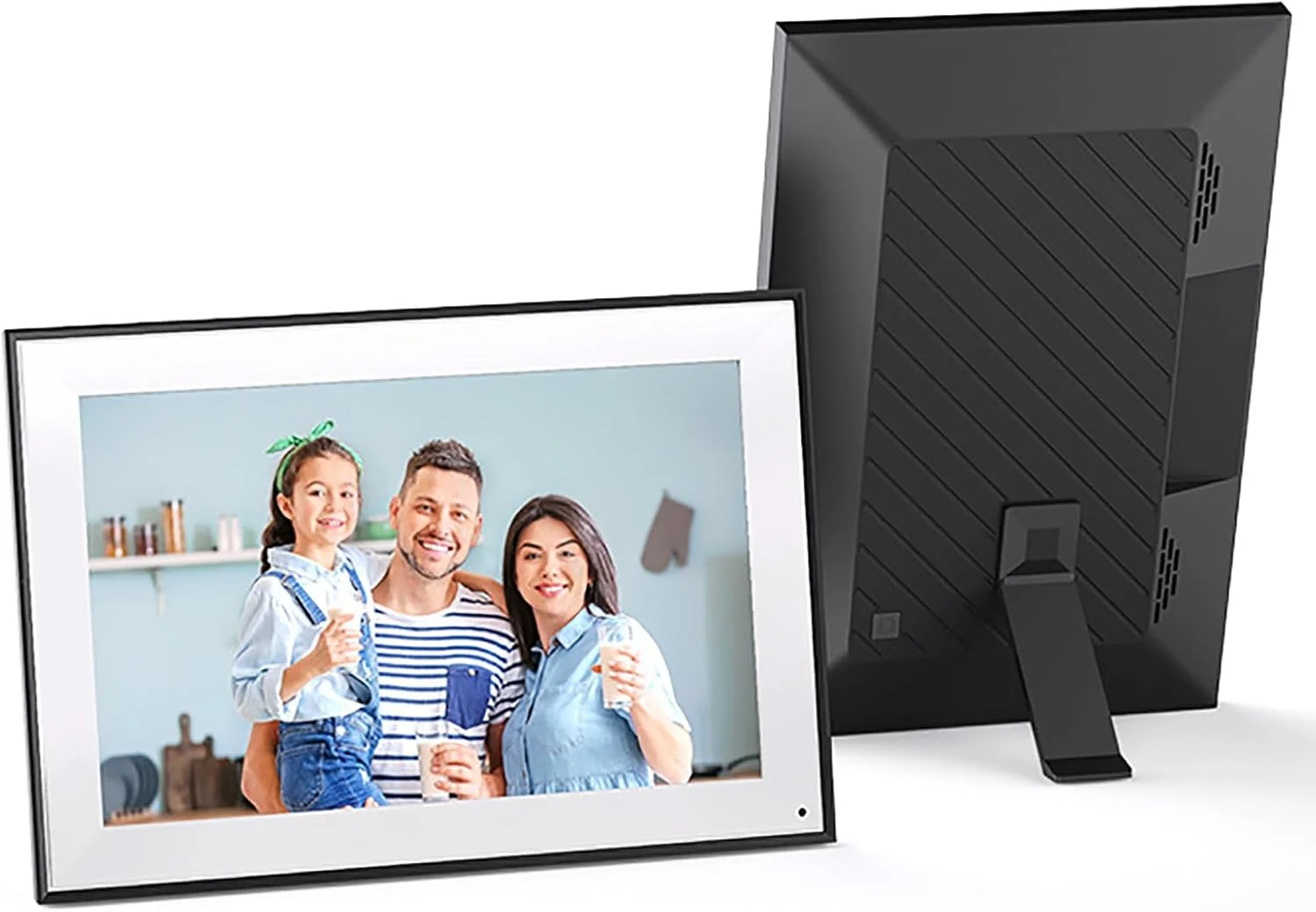 قاب عکس دیجیتال 10.1 اینچی، قاب عکس ابری هوشمند 32 گیگابایتی با فضای ذخیره سازی بیش از 80000 عکس و صفحه نمایش لمسی 1280 X 800HD، عملکردهای متعدد و قابل شارژ، برای هدیه تعطیلات، دکور میز